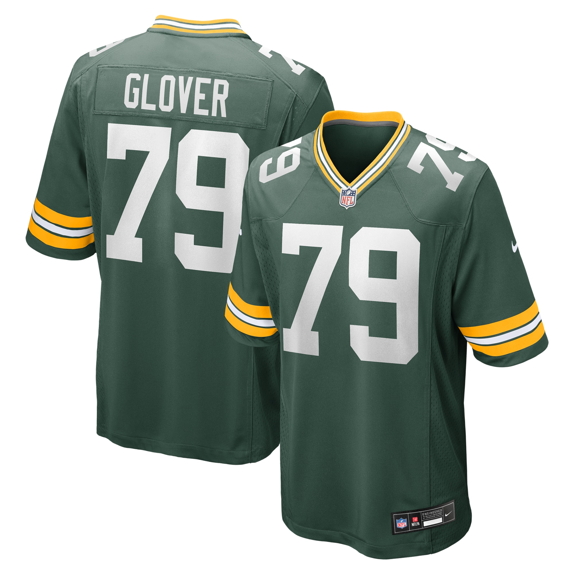 Men's Green Bay Packers Travis Glover Green Game Jersey Js7005