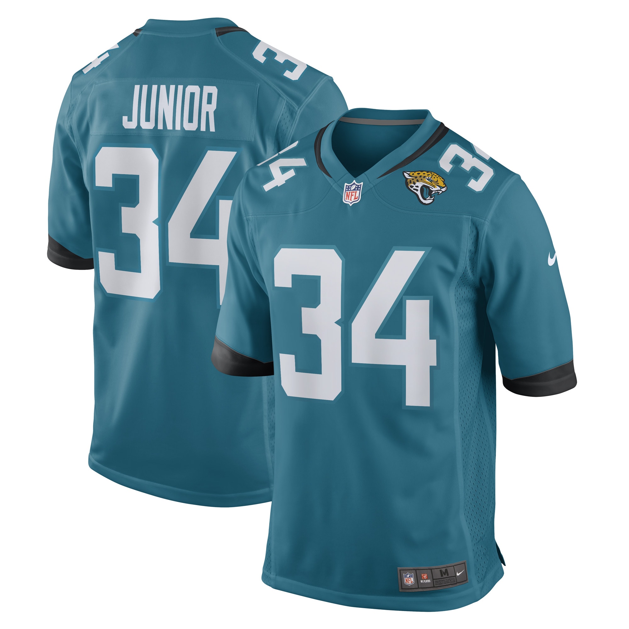 Men's Gregory Junior Jacksonville Jaguars Teal Team Game Player Jersey Js4143