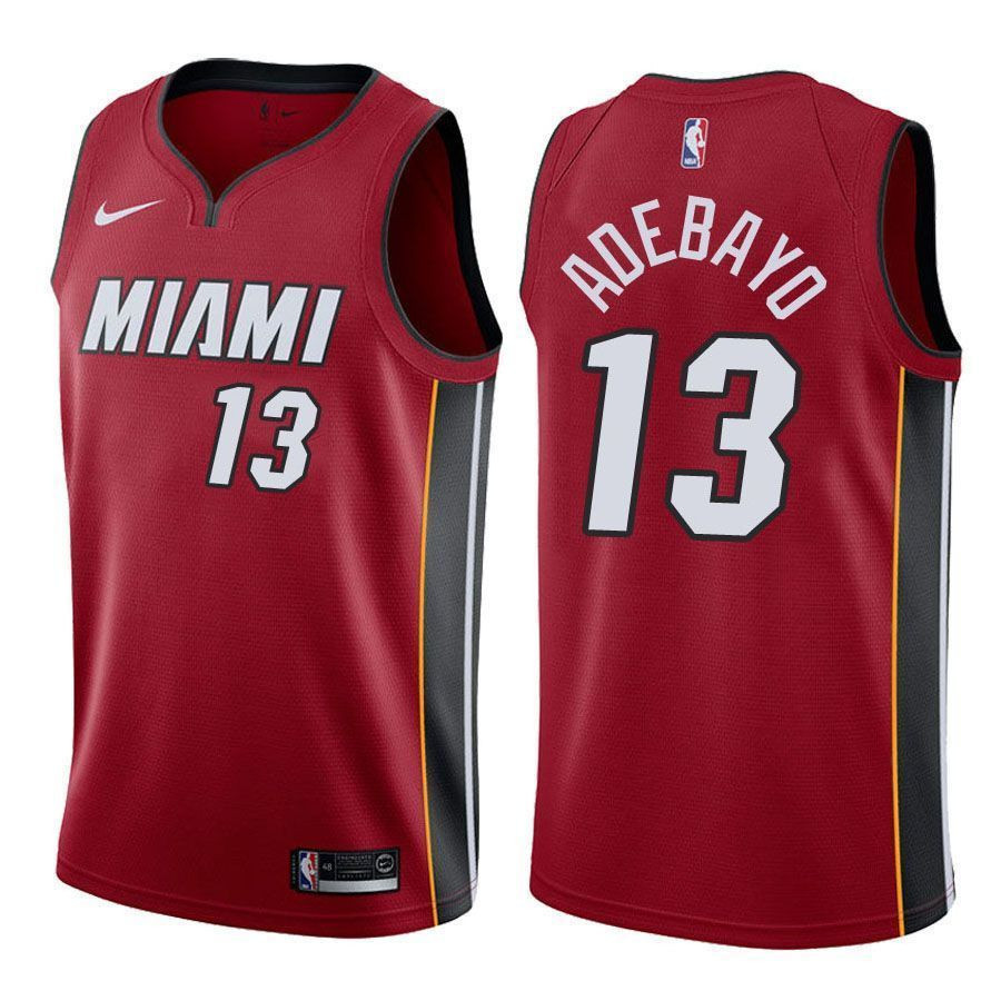 Men's Heat Male Bam Adebayo 13 Statet Red Jersey