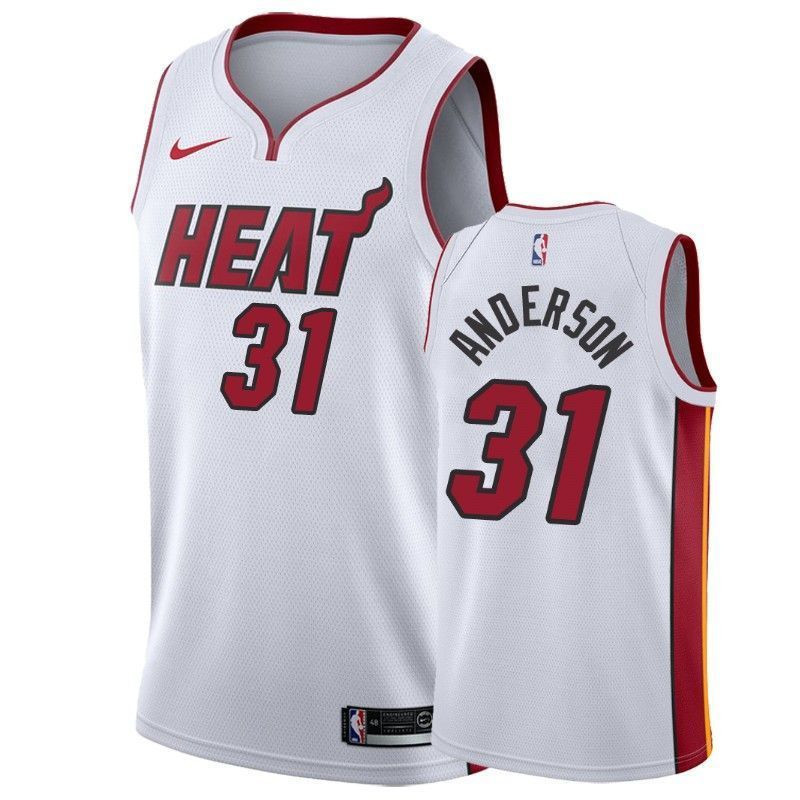 Men's Heat Male Ryan Anderson 31 Association White Jersey