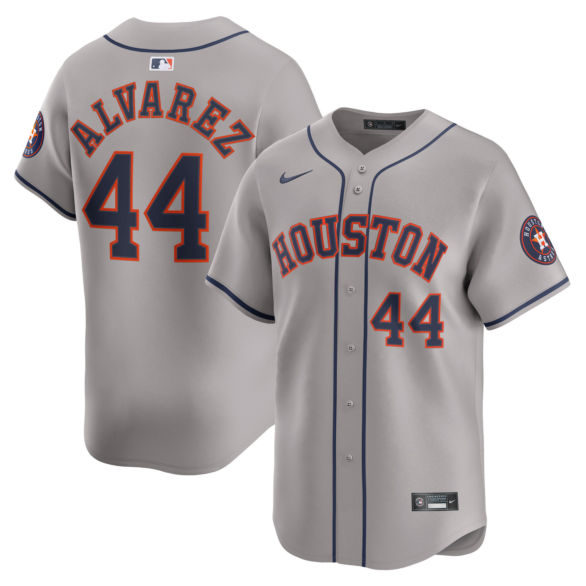 Men's Houston Astros Yordan Alvarez Gray Road Limited Player Jersey
