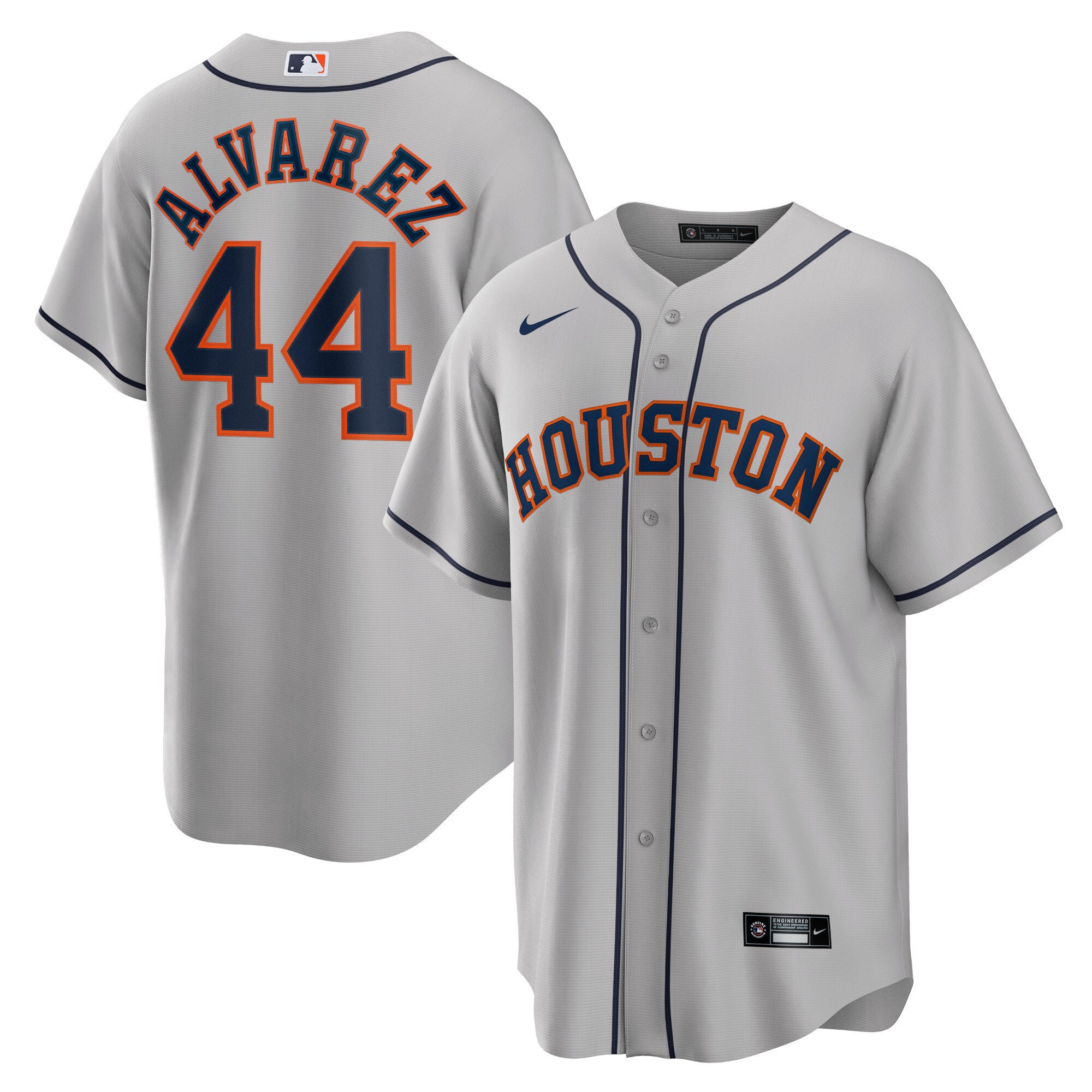Men's Houston Astros Yordan ?lvarez Gray Road Player Jersey