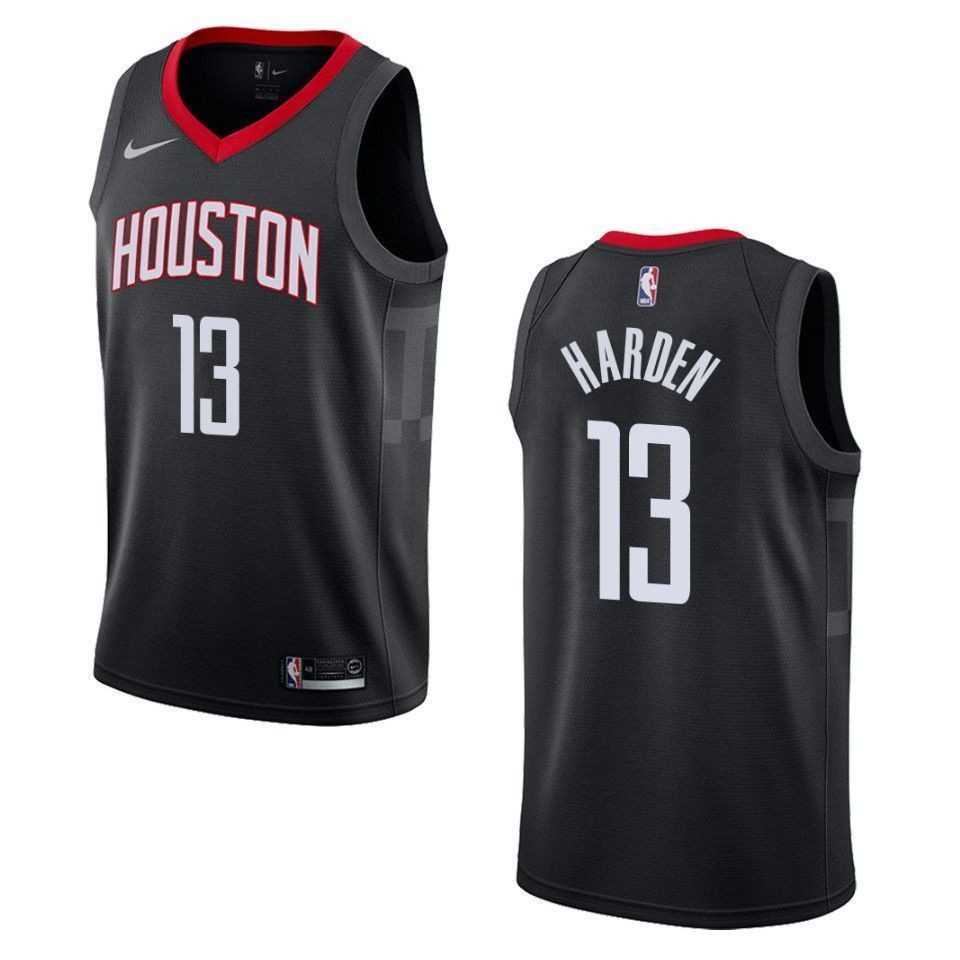 Men's Houston Rockets 13 James Harden Statement Swingman Jersey - Black