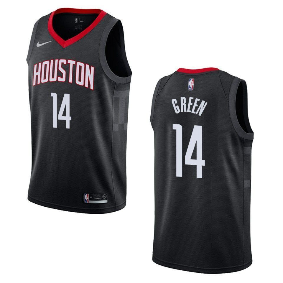 Men's Houston Rockets 14 Gerald Green Statement Swingman Jersey - Black