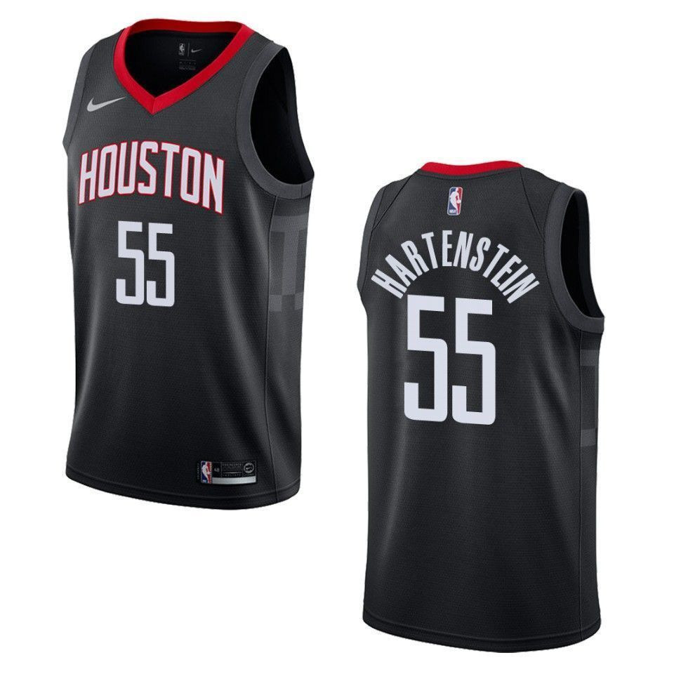 Men's Houston Rockets 55 Isaiah Hartenstein Statement Swingman Jersey - Black