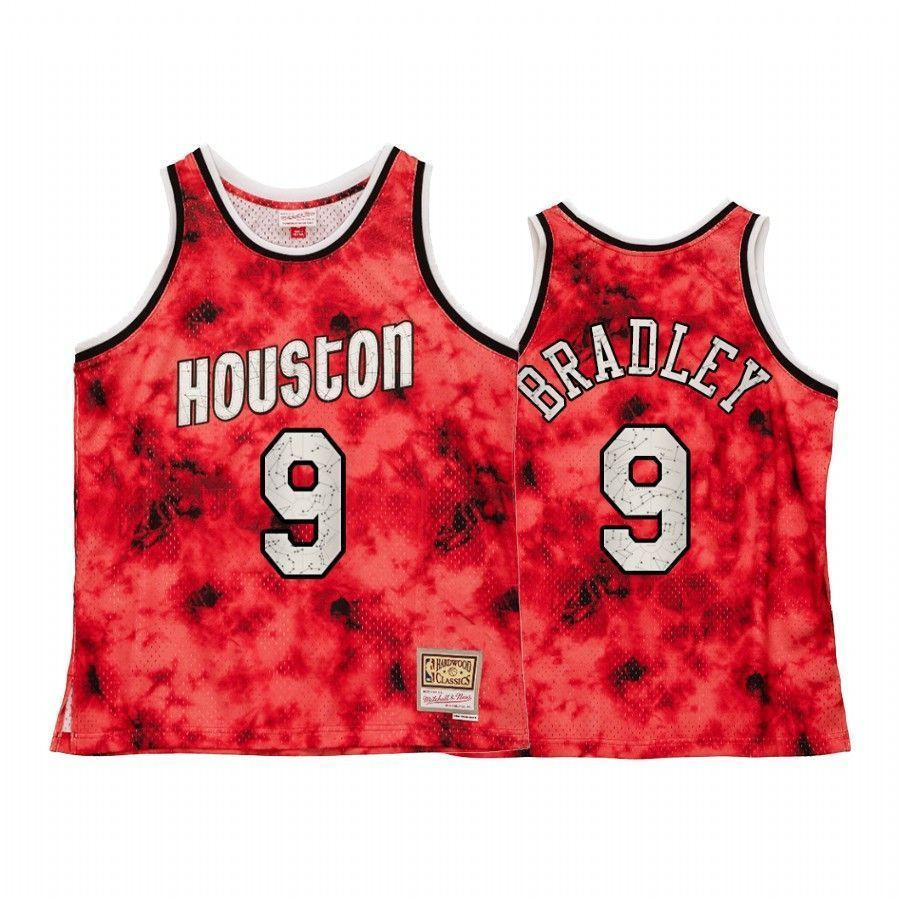 Men's Houston Rockets Avery Bradley Galaxy Constellation Jersey Red Throwback