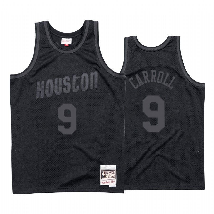 Men's Houston Rockets Demarre Carroll 9 Black Tonal Jersey