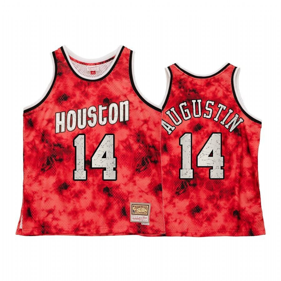 Men's Houston Rockets D.j. Augustin Galaxy Constellation Jersey Red Throwback