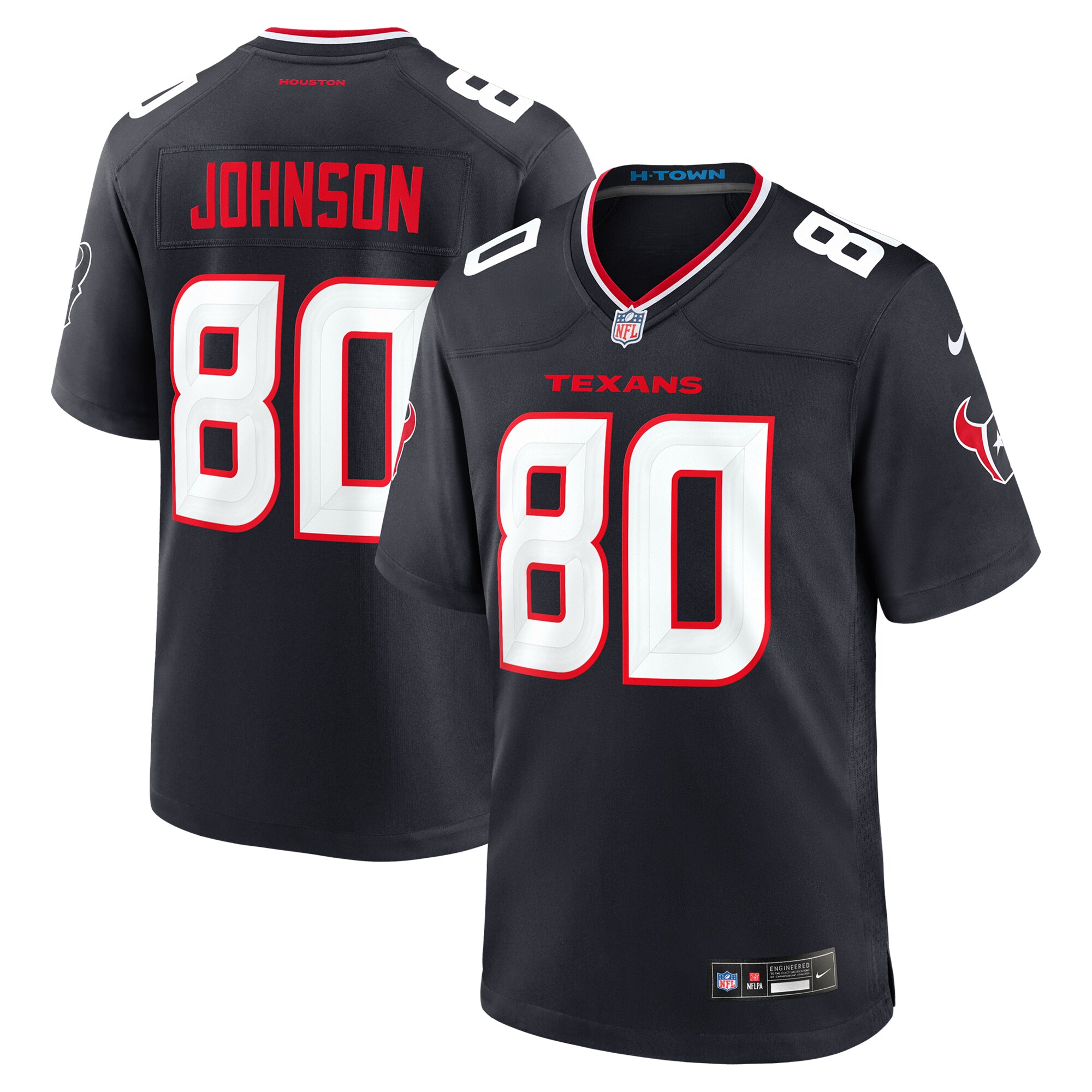 Men's Houston Texans Andre Johnson Navy Team Retired Player Game Jersey Js5342