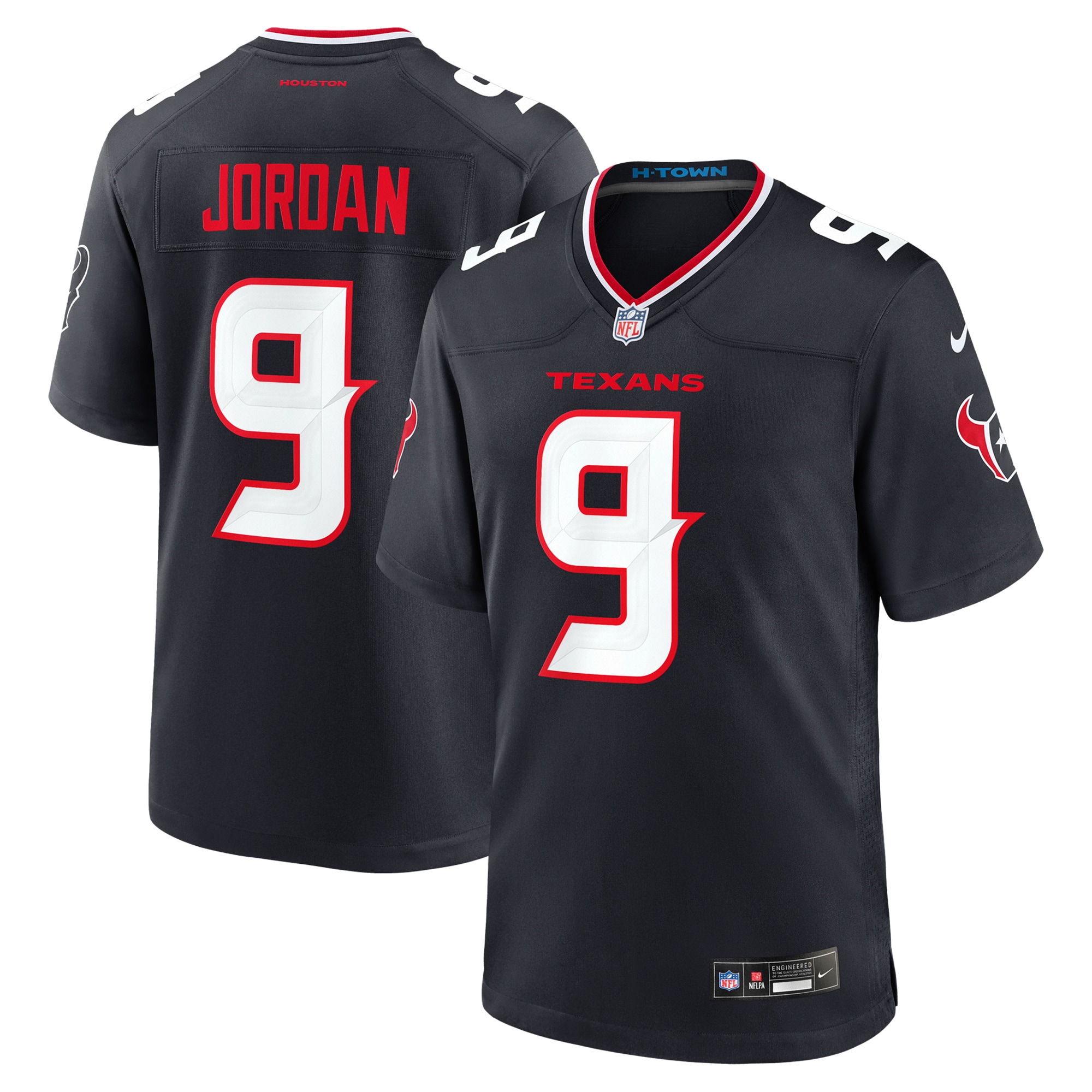 Men's Houston Texans Brevin Navy Team Game Jersey Js7004