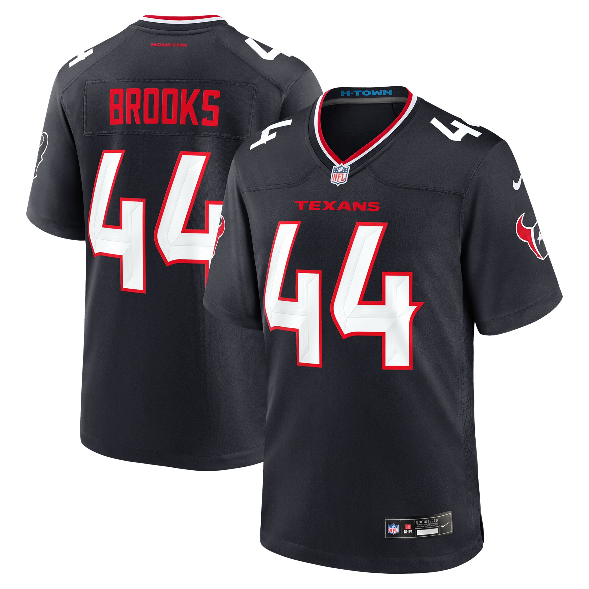 Men's Houston Texans British Brooks Navy Team Game Jersey Js7757