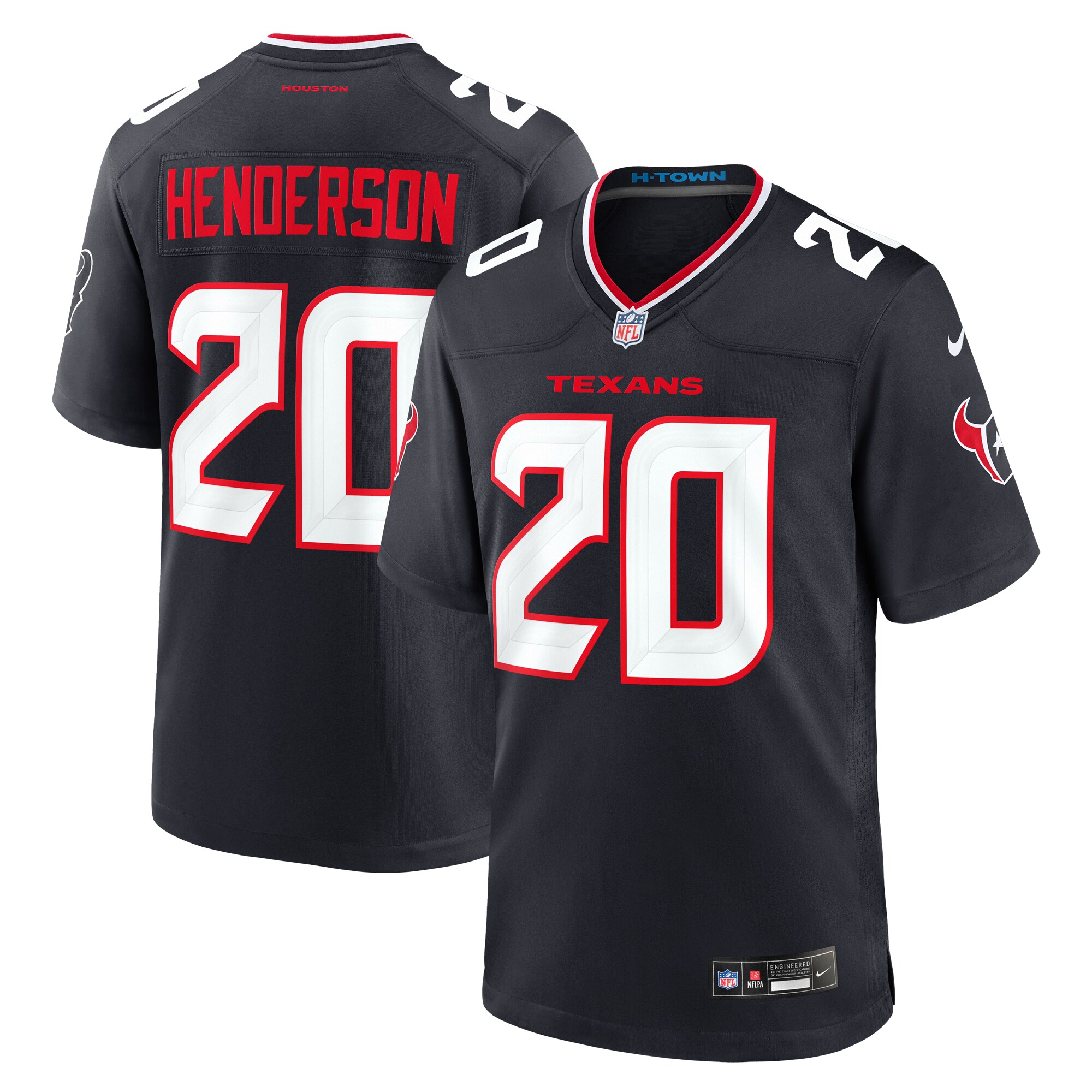 Men's Houston Texans C.j. Henderson Navy Team Game Jersey Js3849