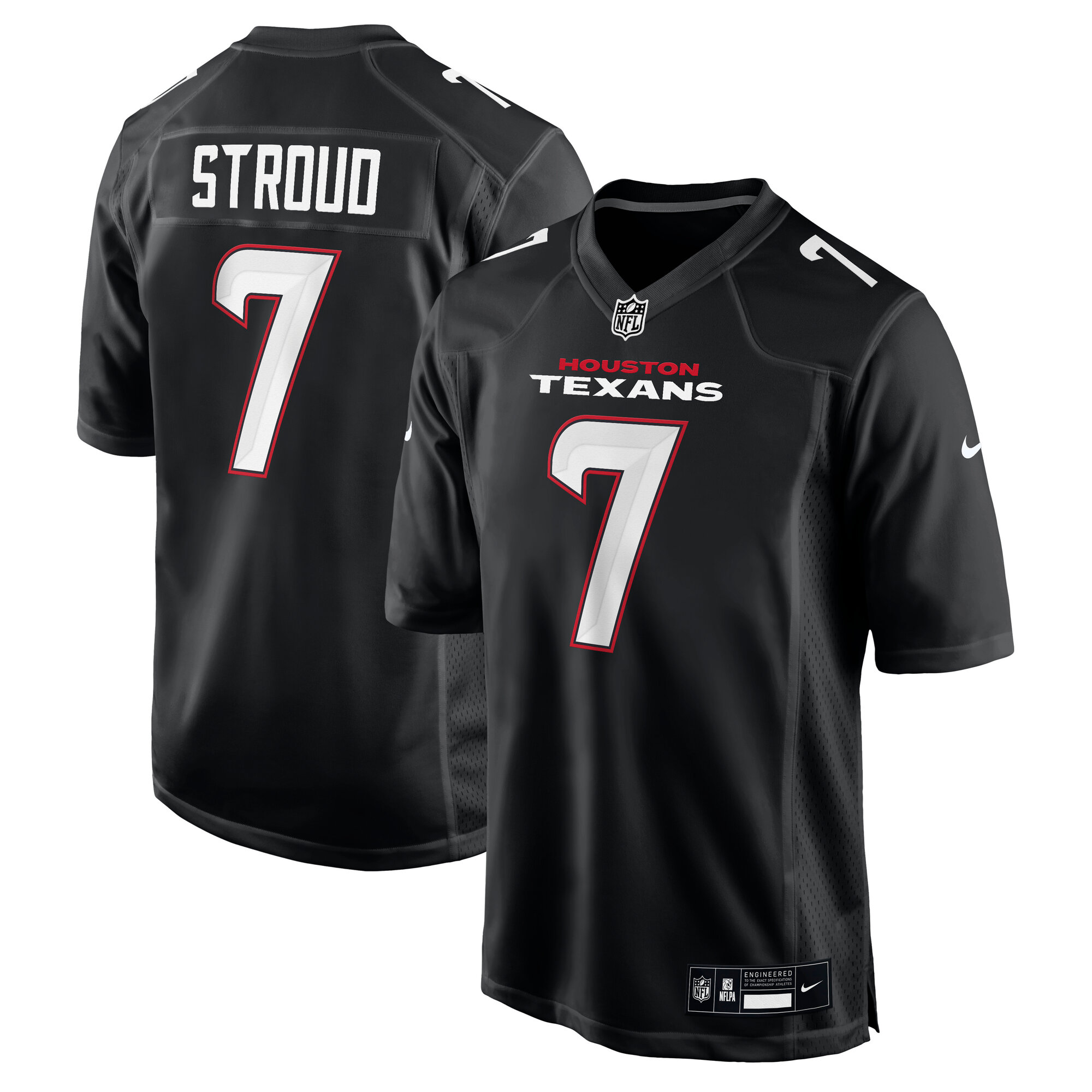 Men's Houston Texans C.j. Stroud Carbon Black Fashion Jersey Js9142