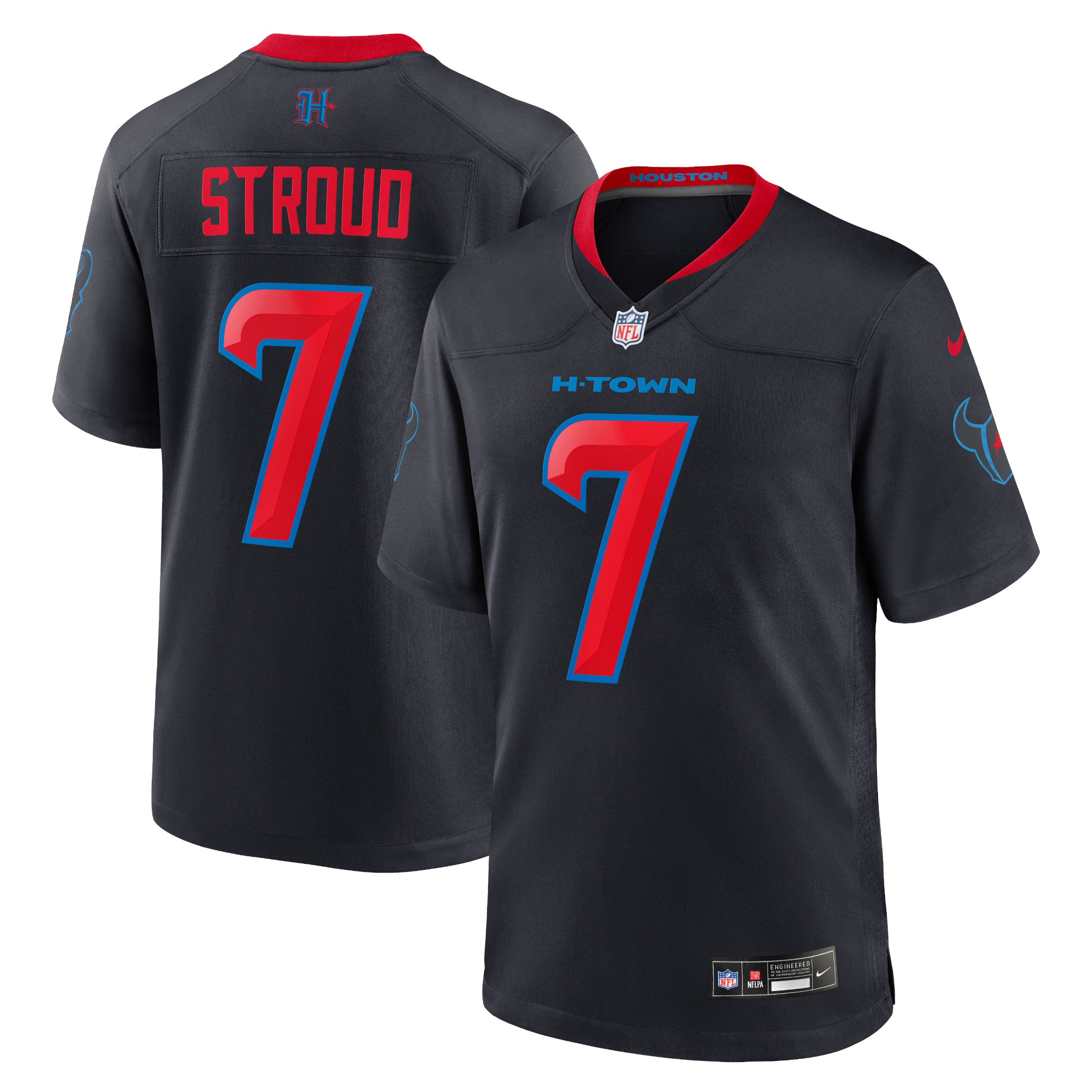 Men's Houston Texans C.j. Stroud Navy 2nd Alternate Game Jersey Js9322
