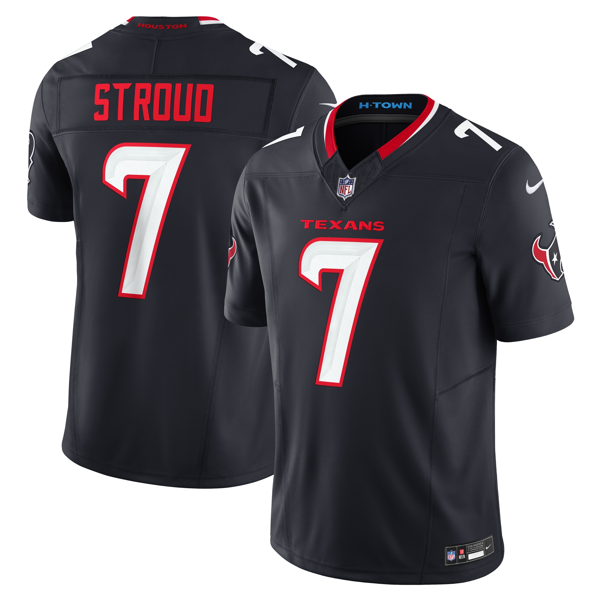Men's Houston Texans C.j. Stroud Navy Vapor F.u.s.e. Limited Jersey Js9382
