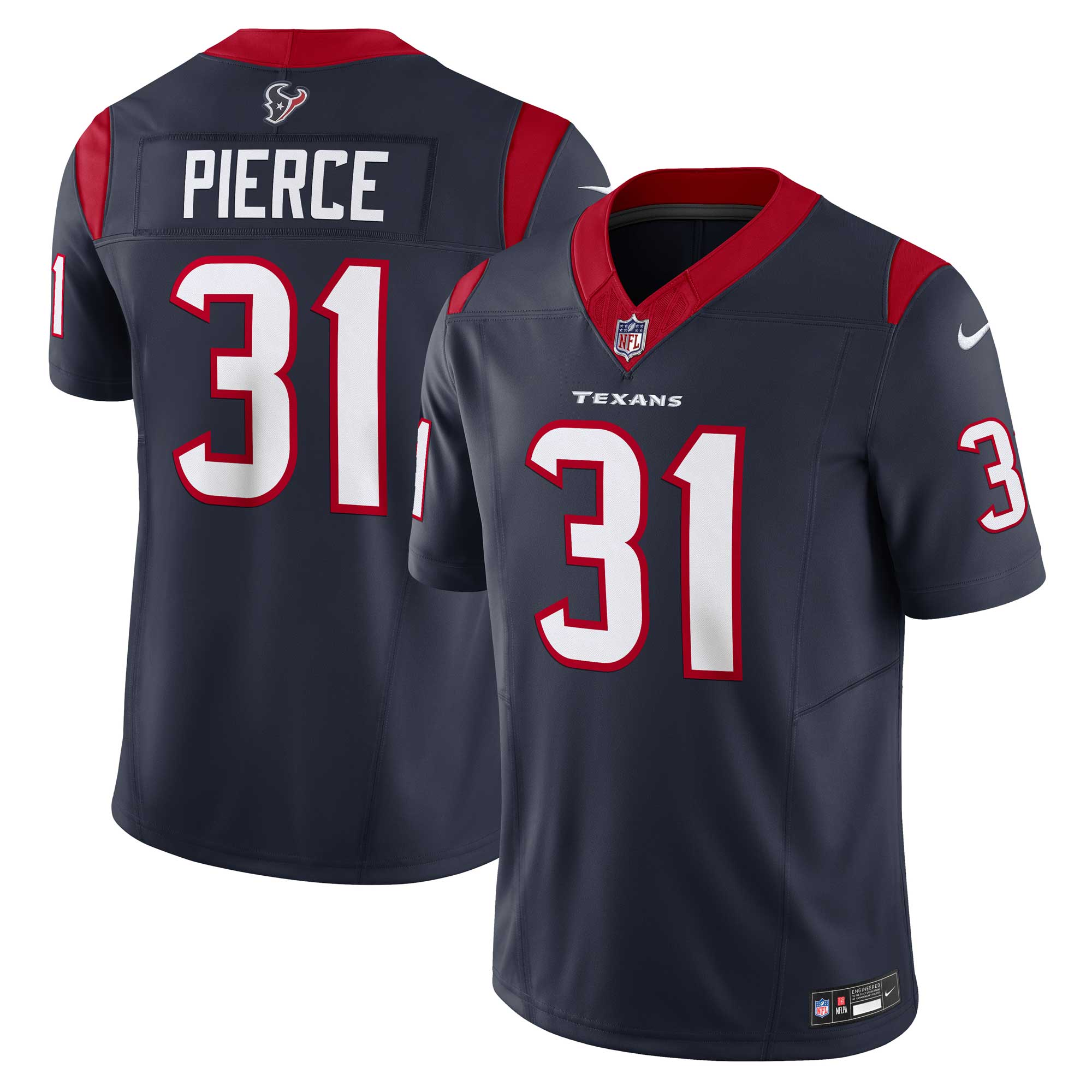 Men's Houston Texans Dameon Pierce Navy Vapor F.u.s.e. Limited Jersey Js8942