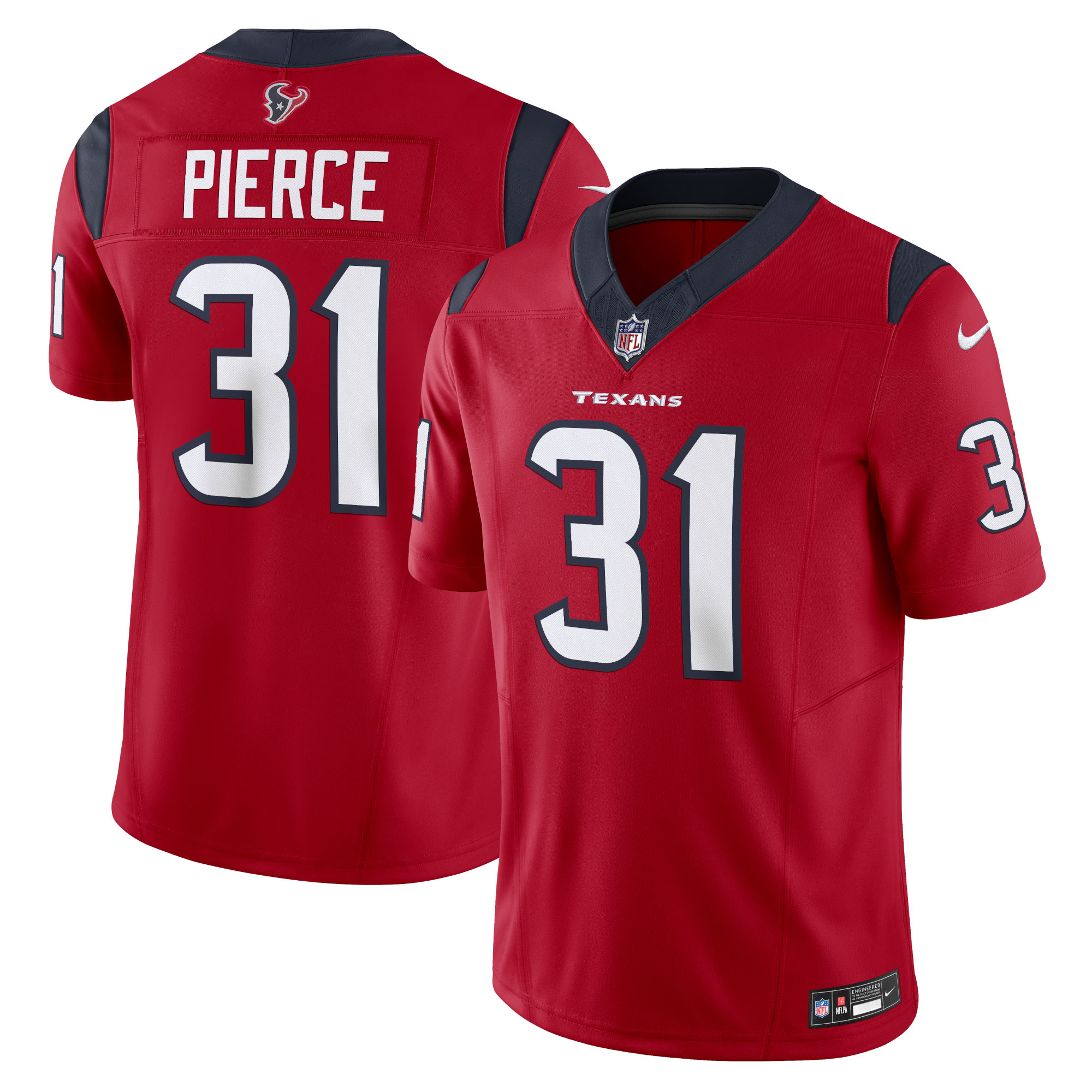 Men's Houston Texans Dameon Pierce Red Vapor F.u.s.e. Limited Jersey Js1200