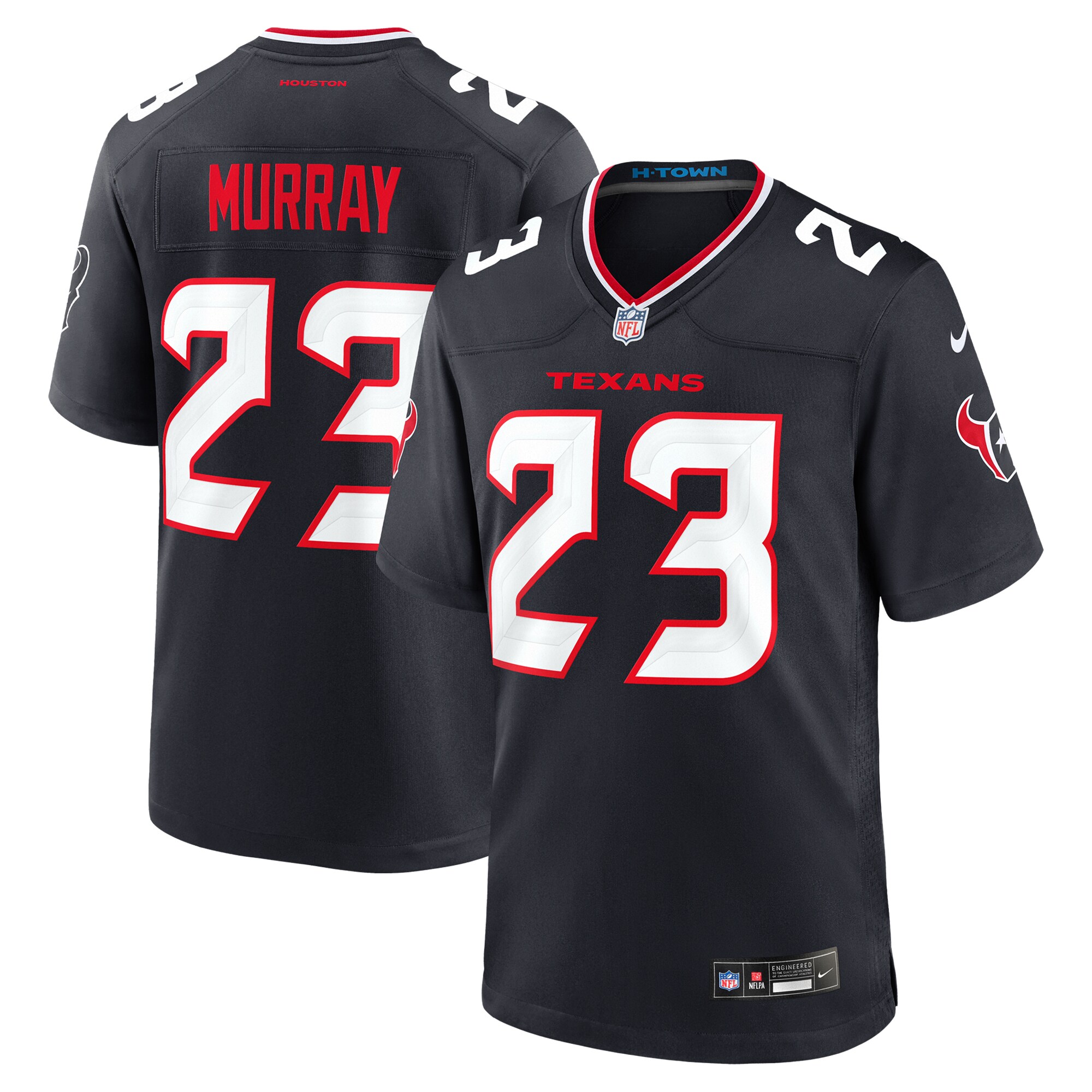 Men's Houston Texans Eric Murray Navy Team Game Jersey Js5475