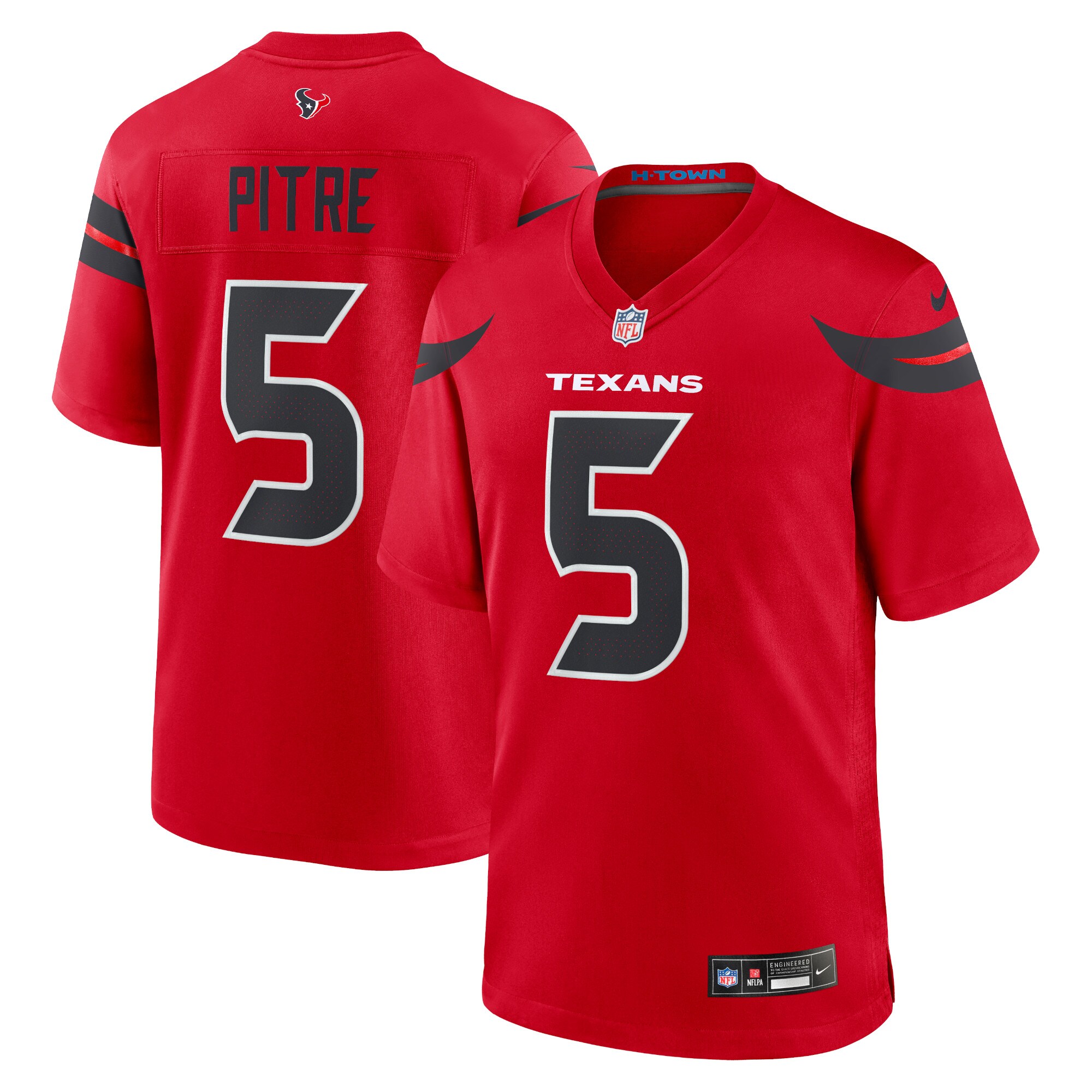 Men's Houston Texans Jalen Pitre Red Alternate Game Jersey Js9448