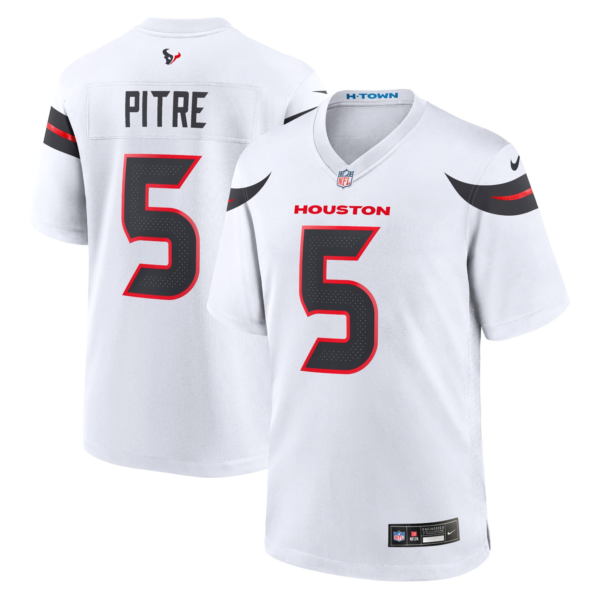Men's Houston Texans Jalen Pitre White Game Jersey Js1609