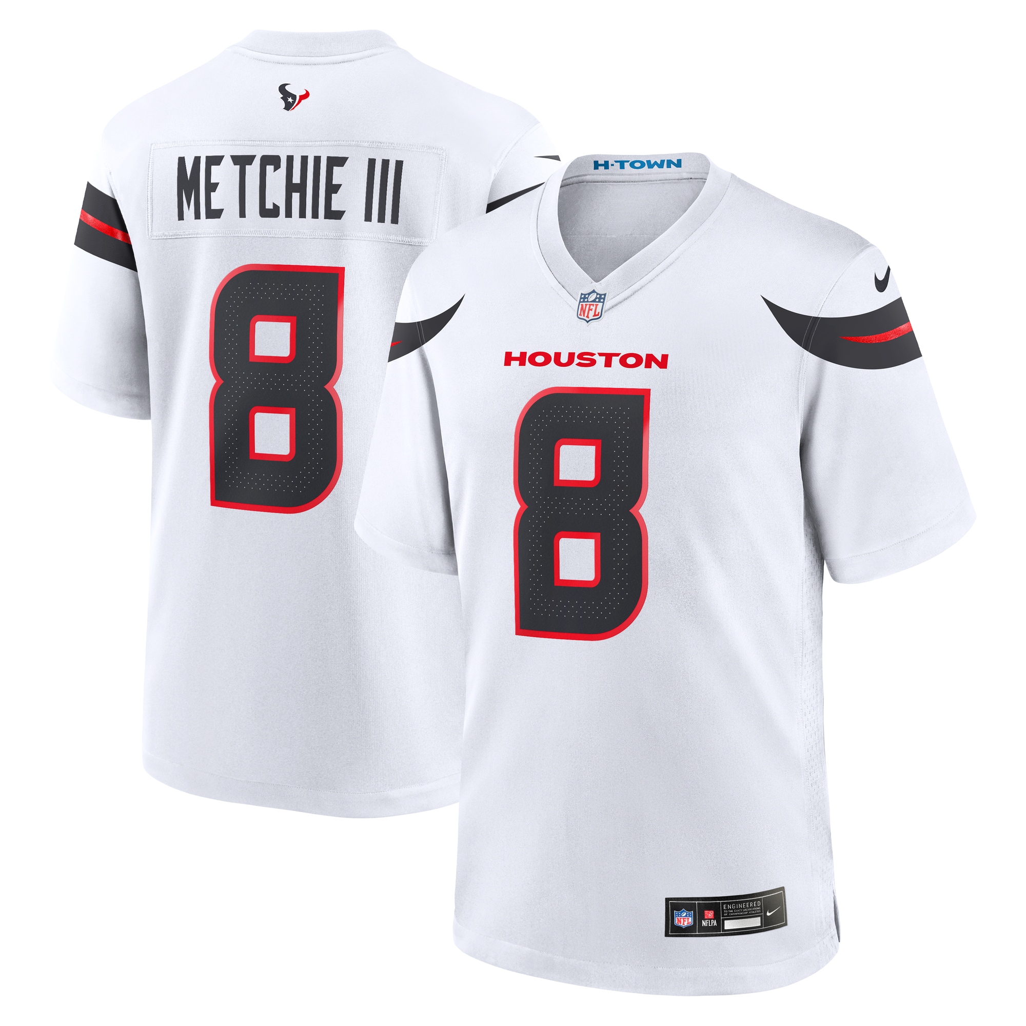 Men's Houston Texans John Metchie Iii White Game Jersey Js7396