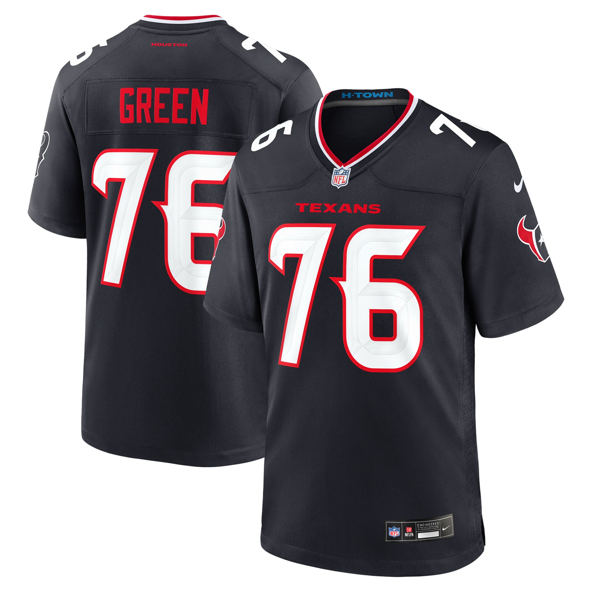 Men's Houston Texans Kenyon Green Navy Team Game Jersey Js3202