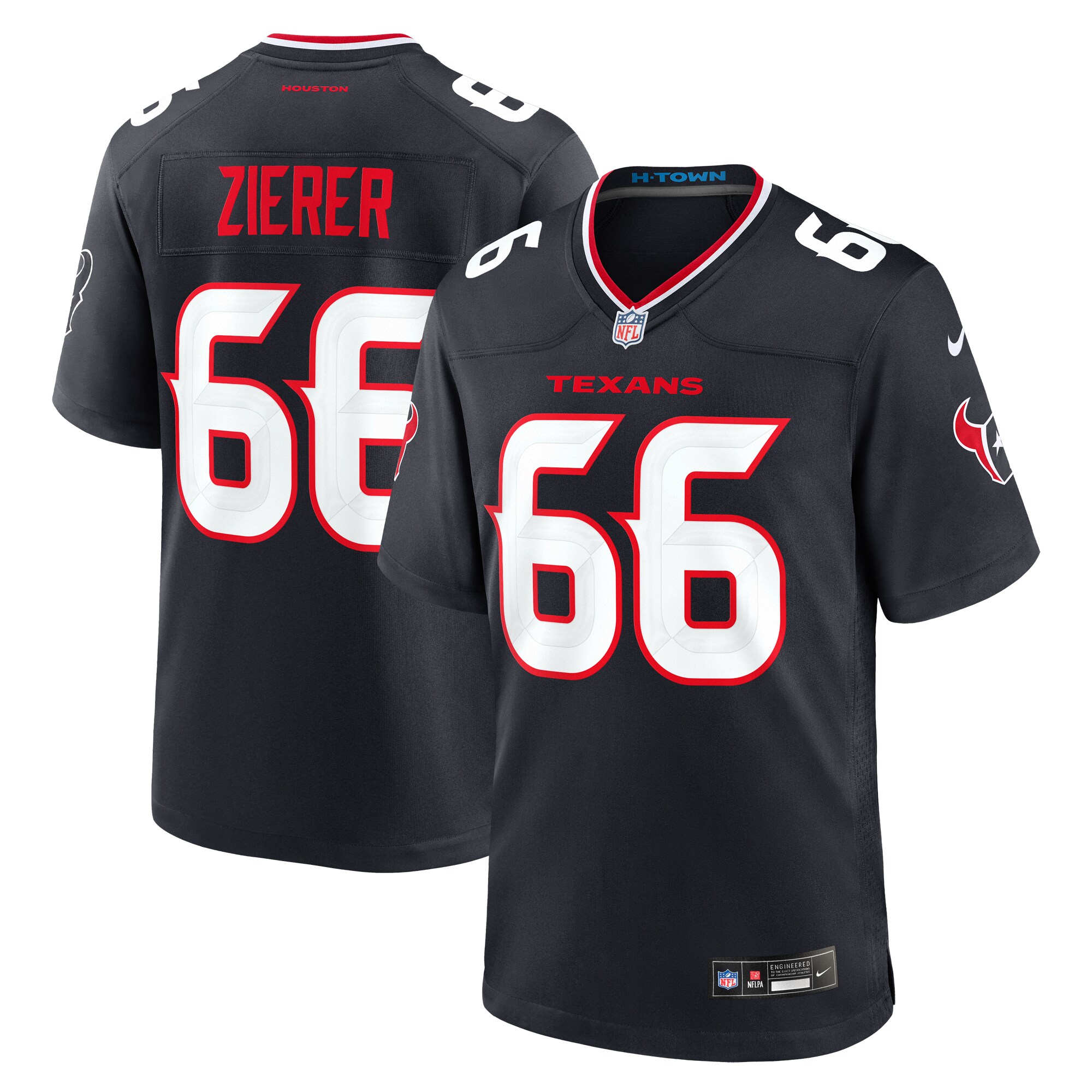 Men's Houston Texans Kilian Zierer Navy Team Game Jersey Js6920