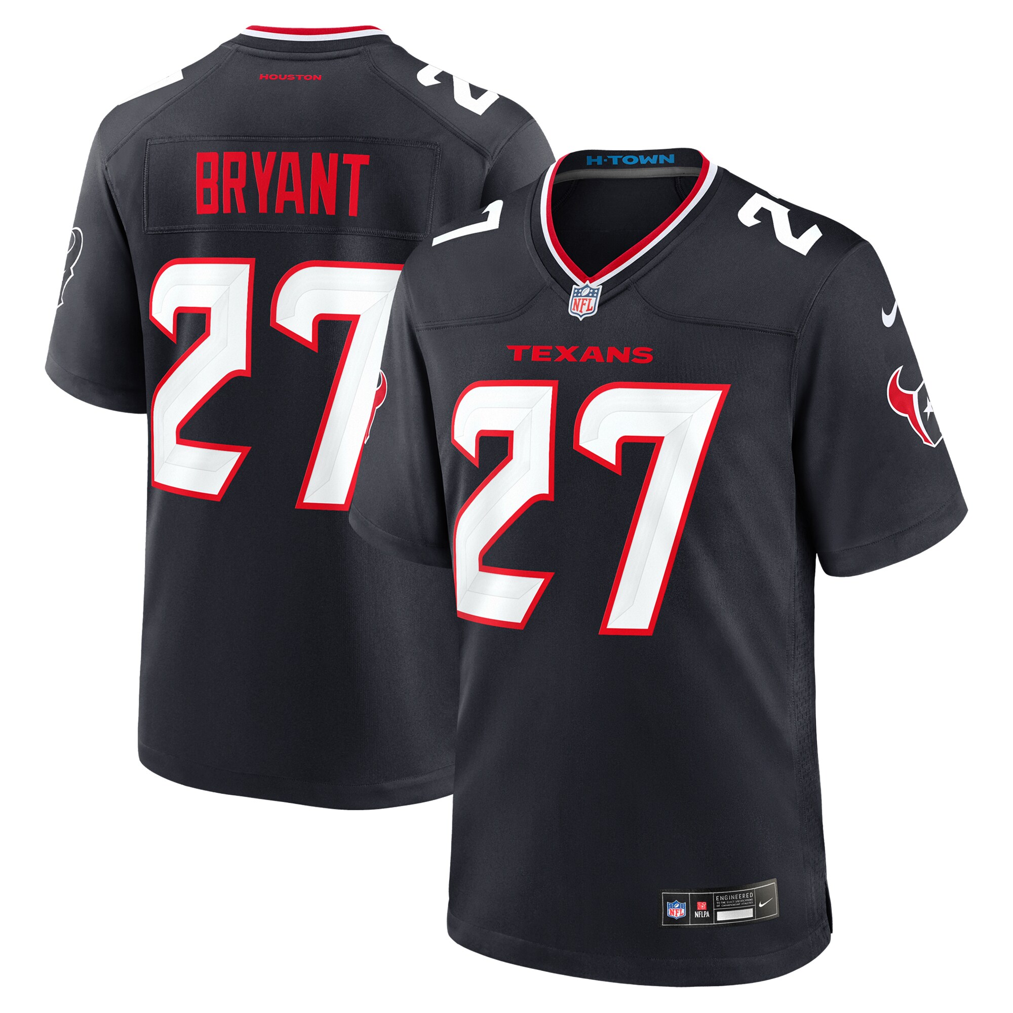 Men's Houston Texans Myles Bryant Navy Team Game Jersey Js7782