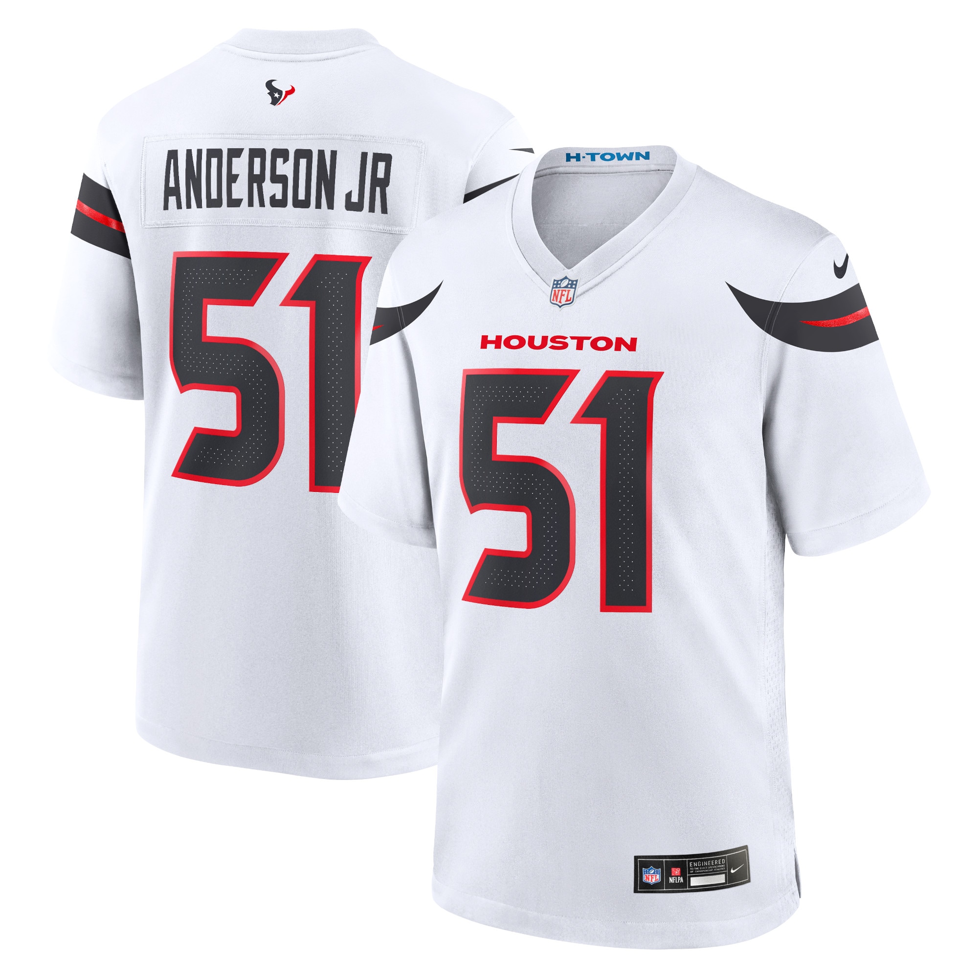 Men's Houston Texans Will Anderson Jr. White Game Jersey Js3670