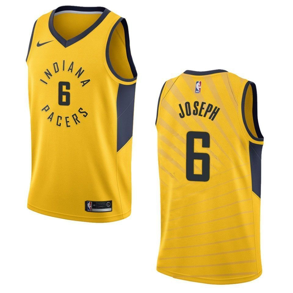 Men's Indiana Pacers 6 Cory Joseph Statement Swingman Jersey - Gold