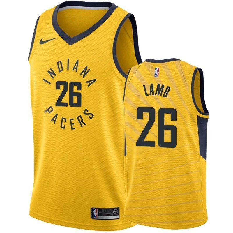 Men's Indiana Pacers Jeremy Lamb 26 Statet Jersey