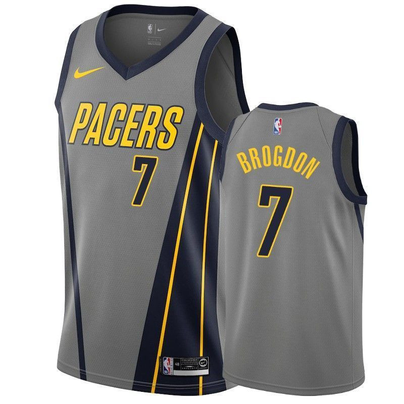 Men's Indiana Pacers Malcolm Brogdon 7 City Men's Jersey