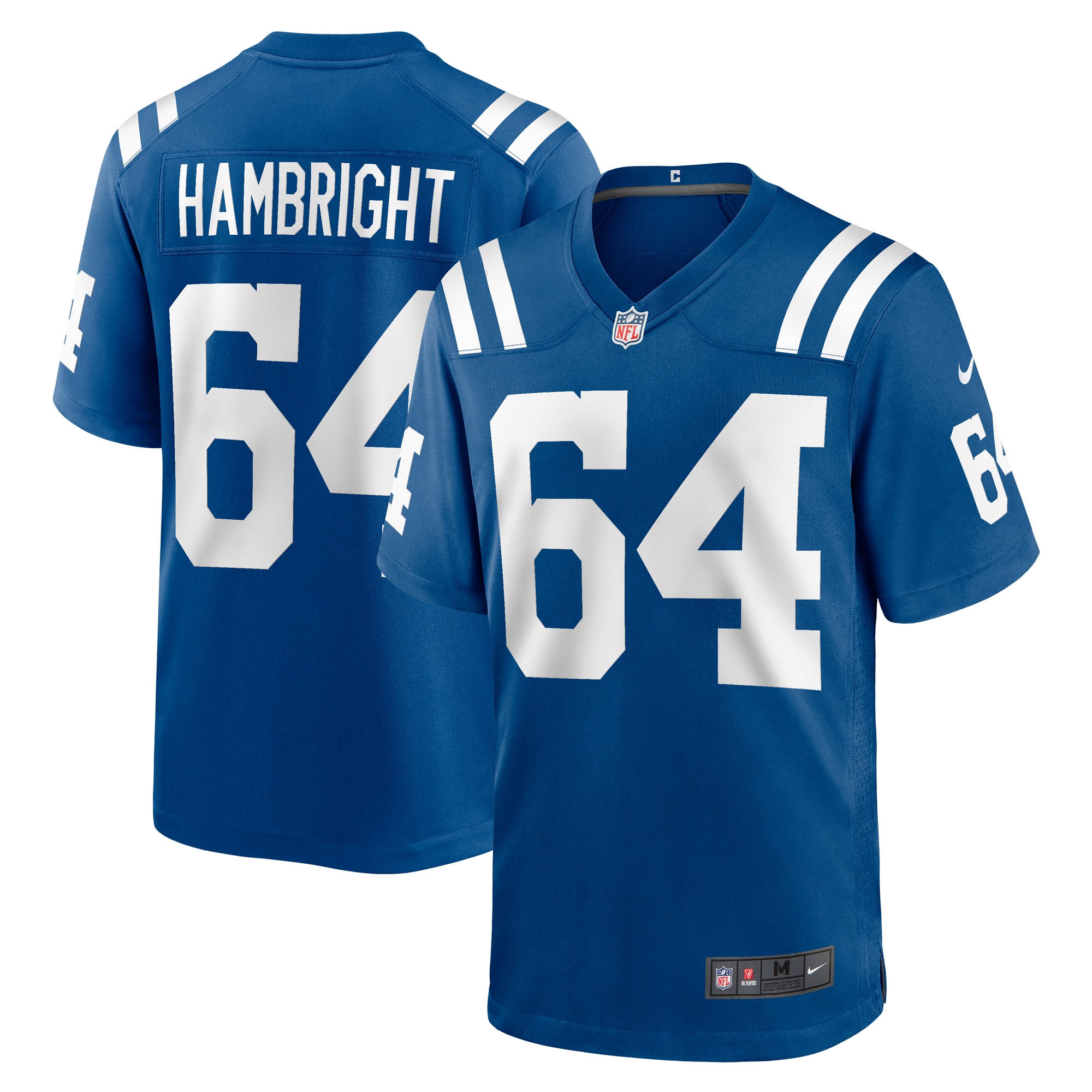 Men's Indianapolis Colts Arlington Hambright Royal Game Player Jersey Js8074