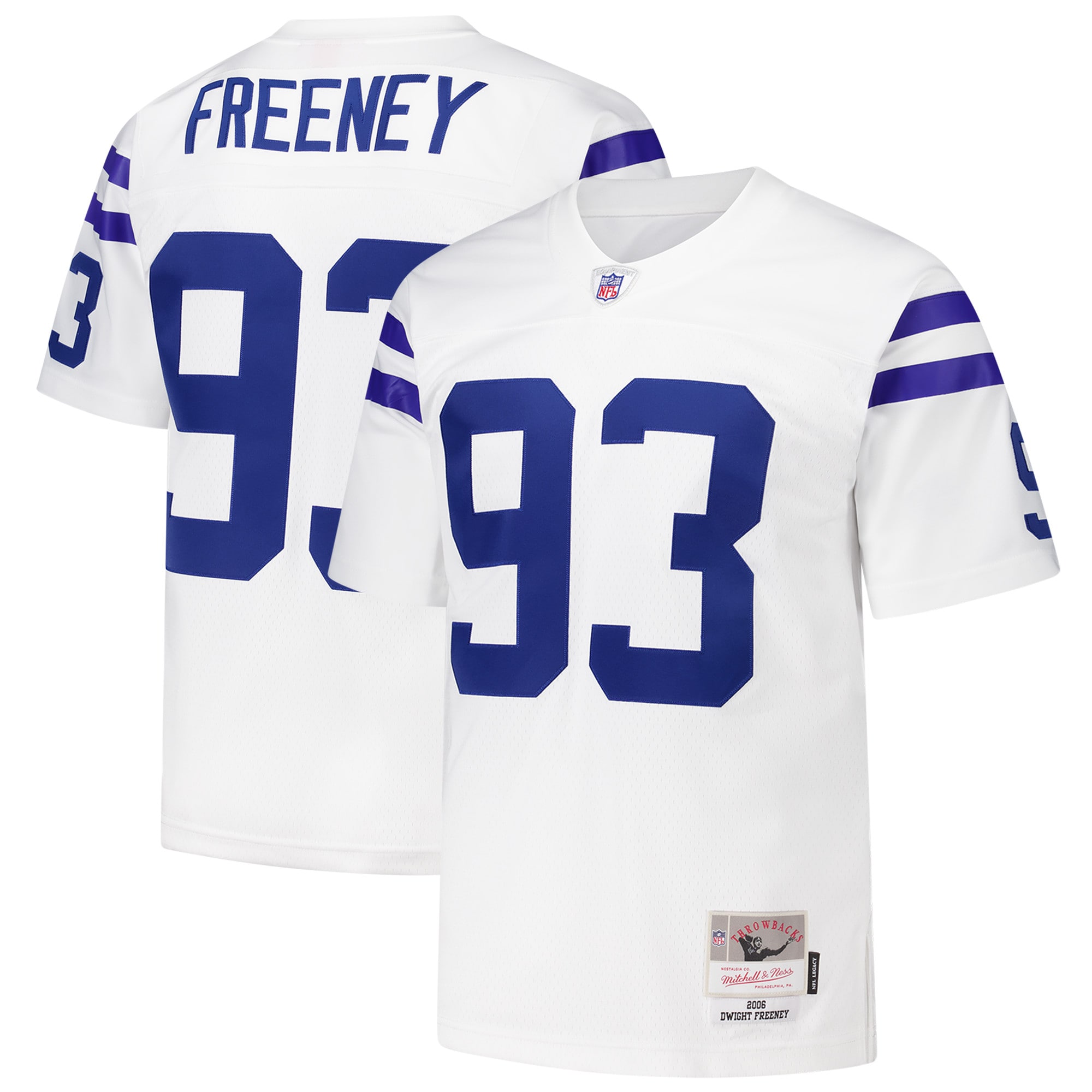Men's Indianapolis Colts Dwight Freeney Mitchell & Ness White 2006 Legacy Jersey Js4573