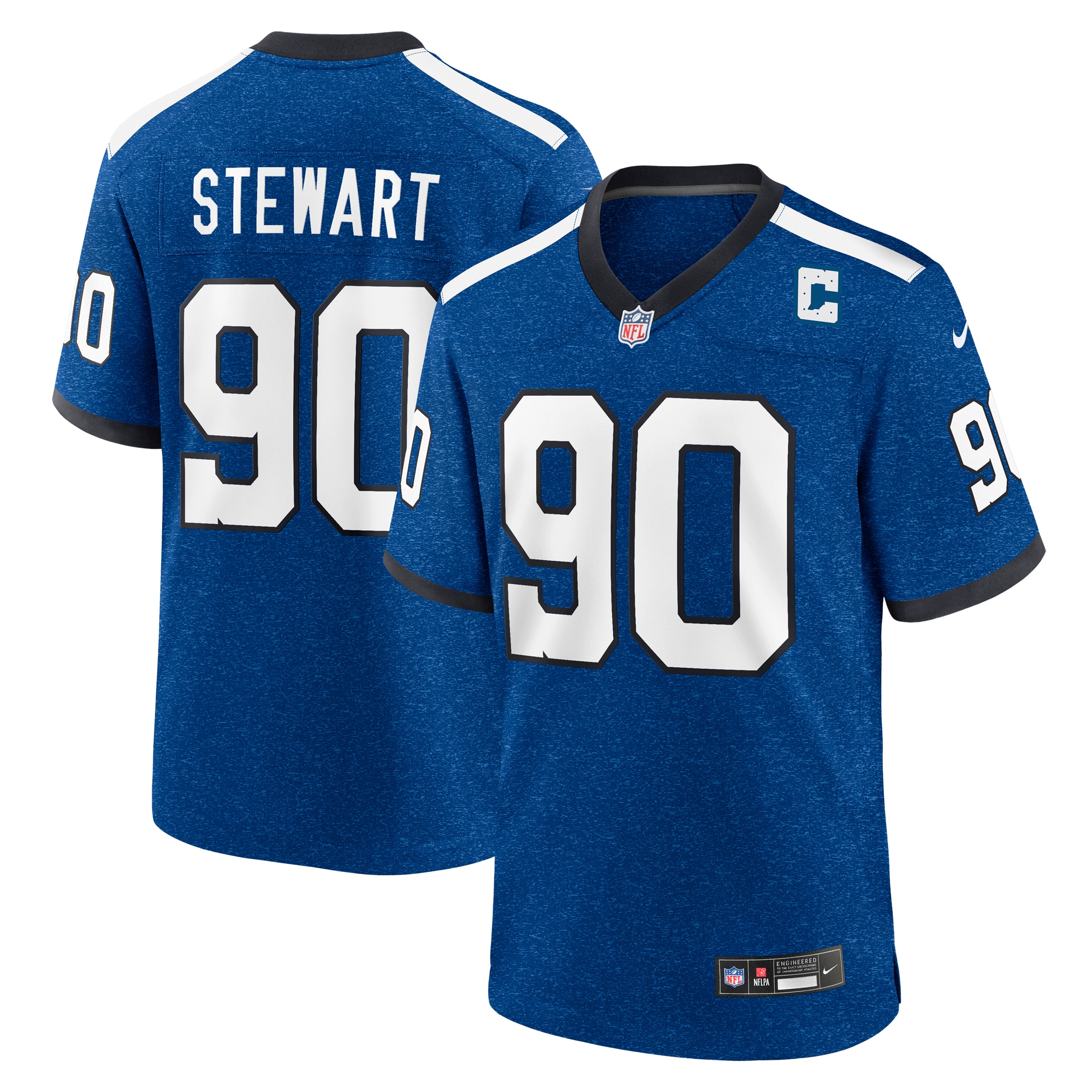 Men's Indianapolis Colts Grover Stewart Royal Indiana Nights Alternate Game Jersey Js7331