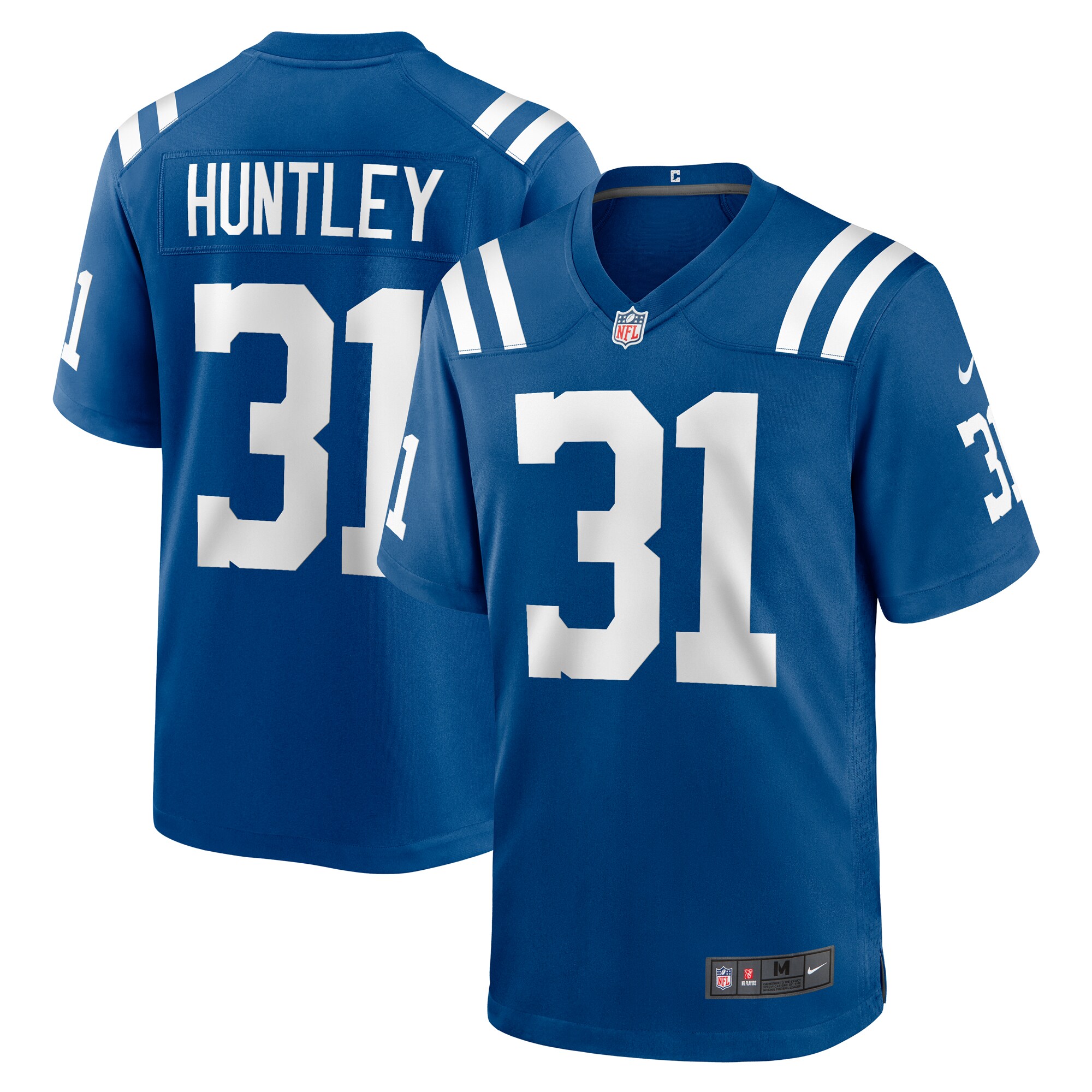 Men's Indianapolis Colts Jason Huntley Royal Team Game Jersey Js4649