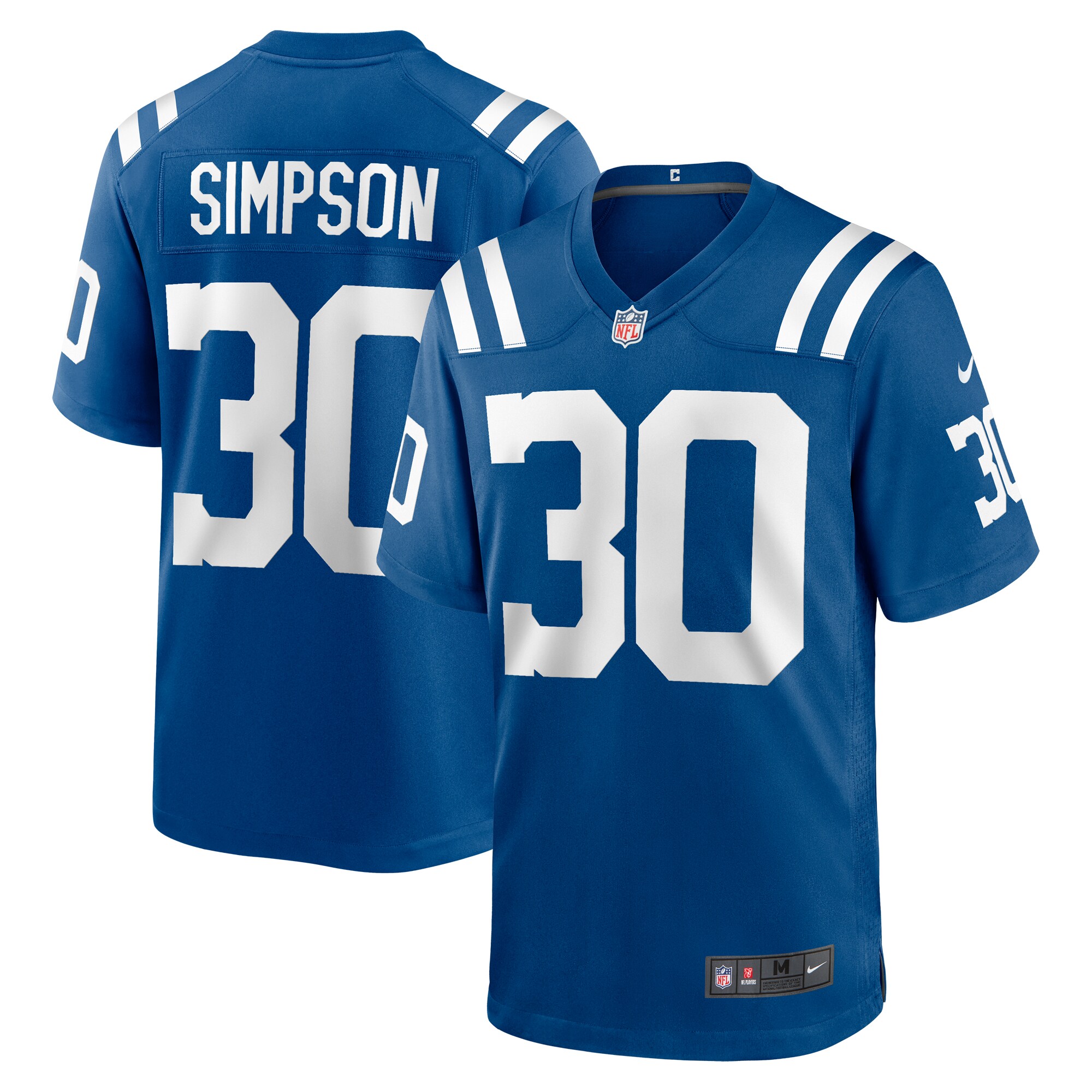 Men's Indianapolis Colts Jaylin Simpson Royal Game Jersey Js3137