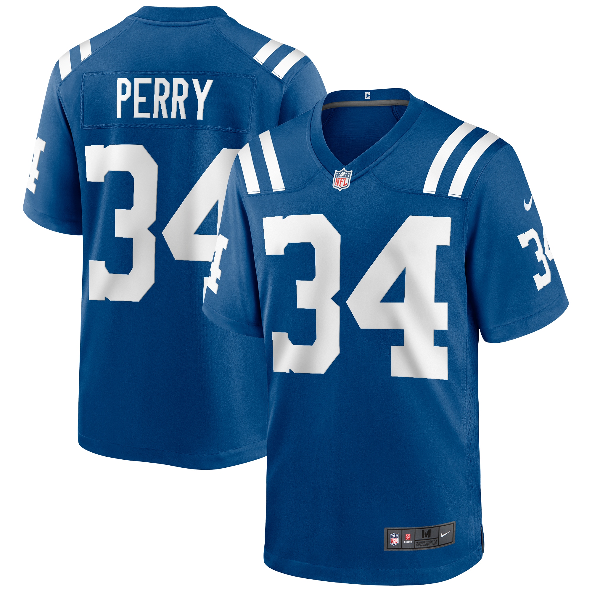 Men's Indianapolis Colts Joe Perry Royal Game Retired Player Jersey Js5261