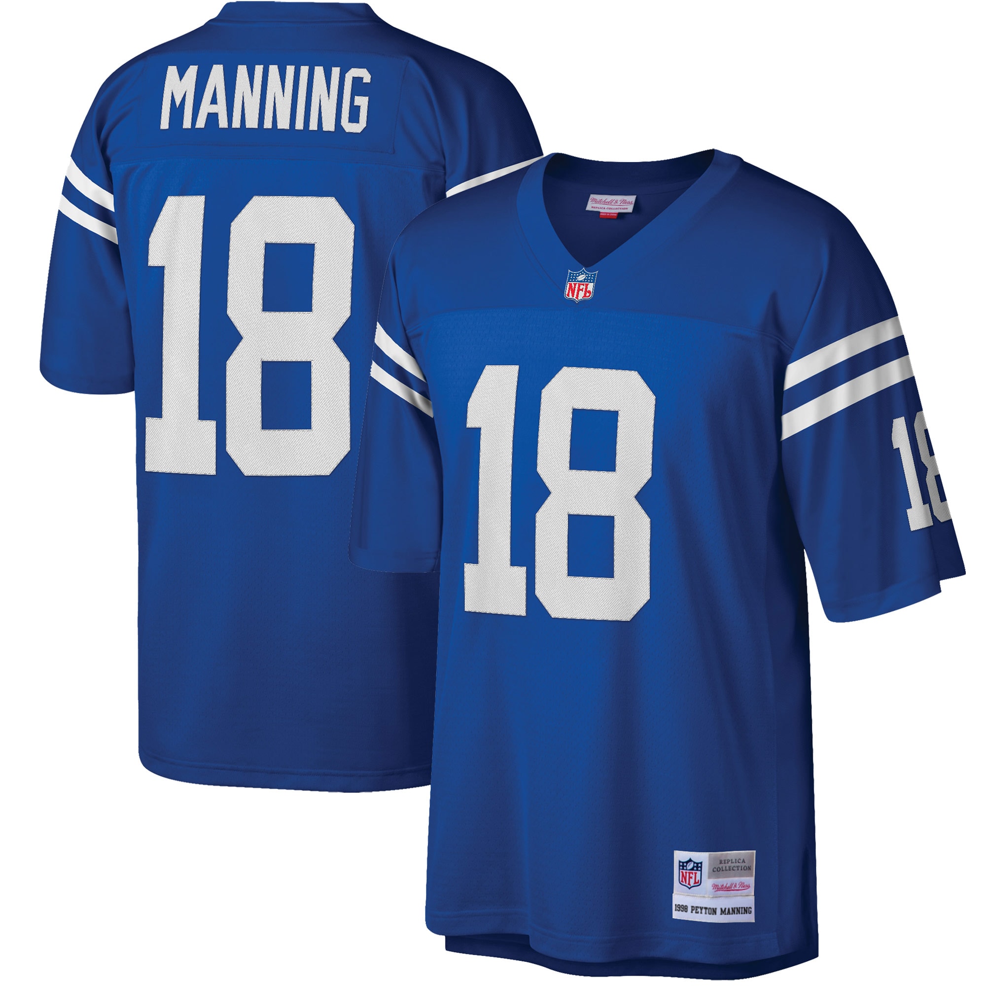 Men's Indianapolis Colts Peyton Manning Mitchell & Ness Royal Big & Tall 1998 Retired Player Jersey Js9248