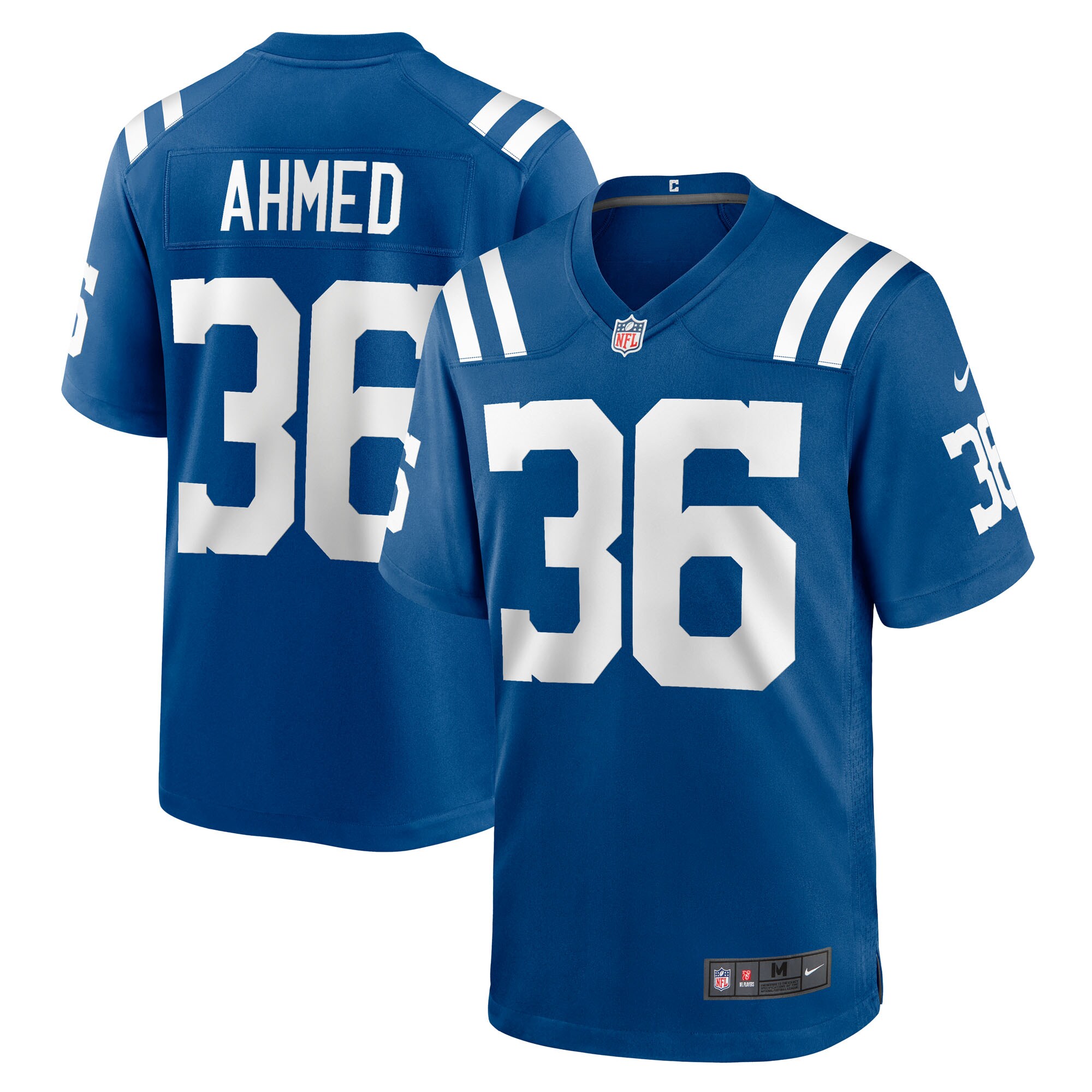 Men's Indianapolis Colts Salvon Ahmed Royal Team Game Jersey Js9733