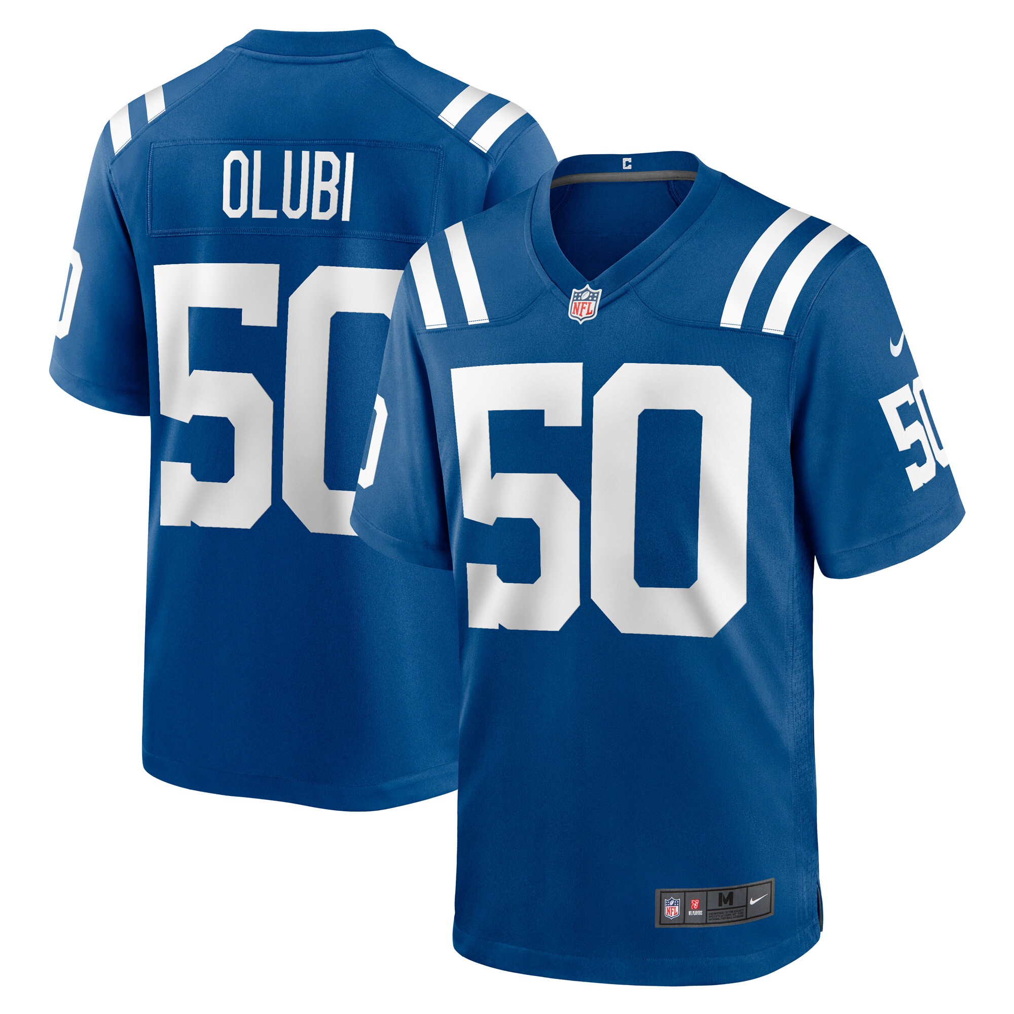 Men's Indianapolis Colts Segun Olubi Royal Game Player Jersey Js3785
