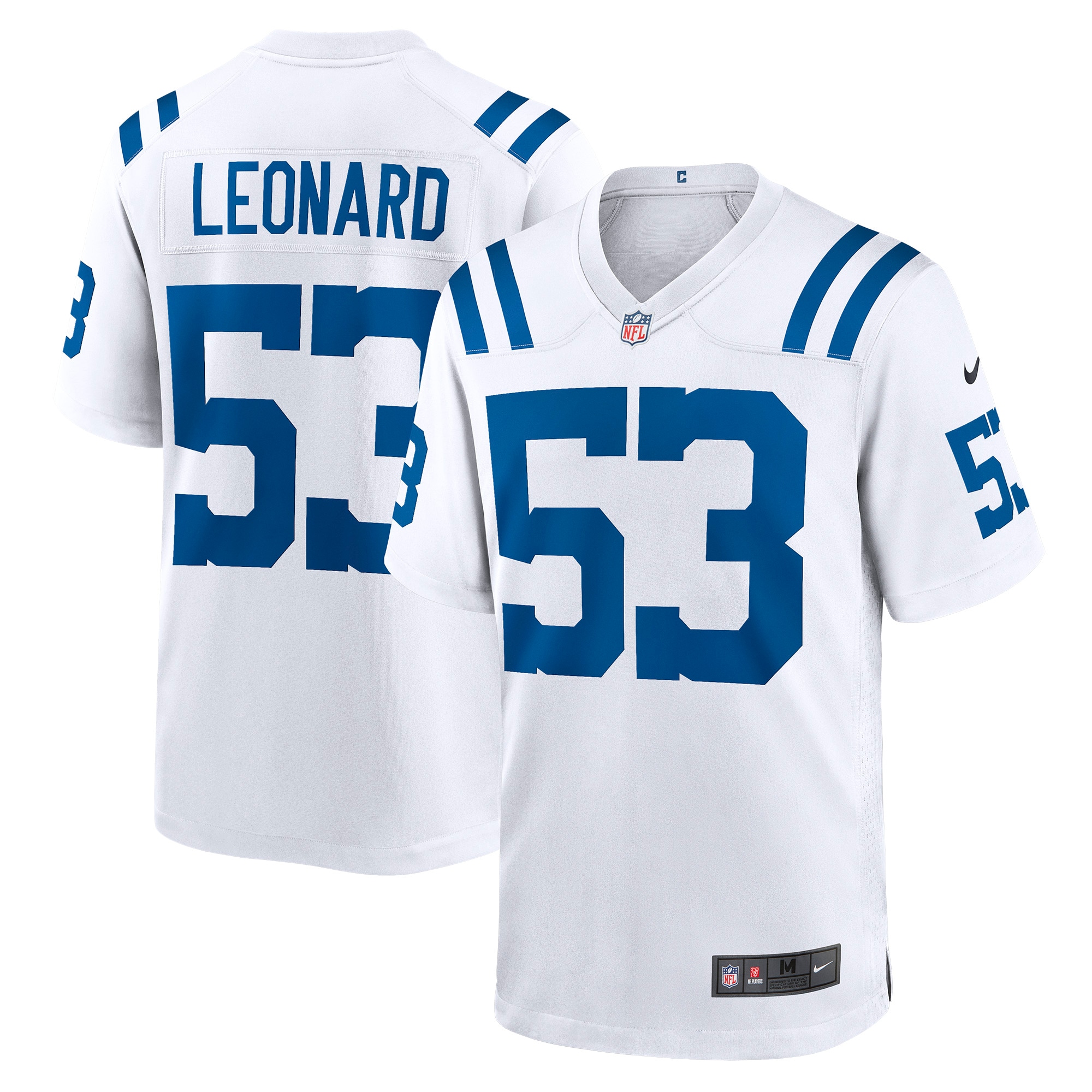 Men's Indianapolis Colts Shaquille Leonard White Player Game Jersey Js5456