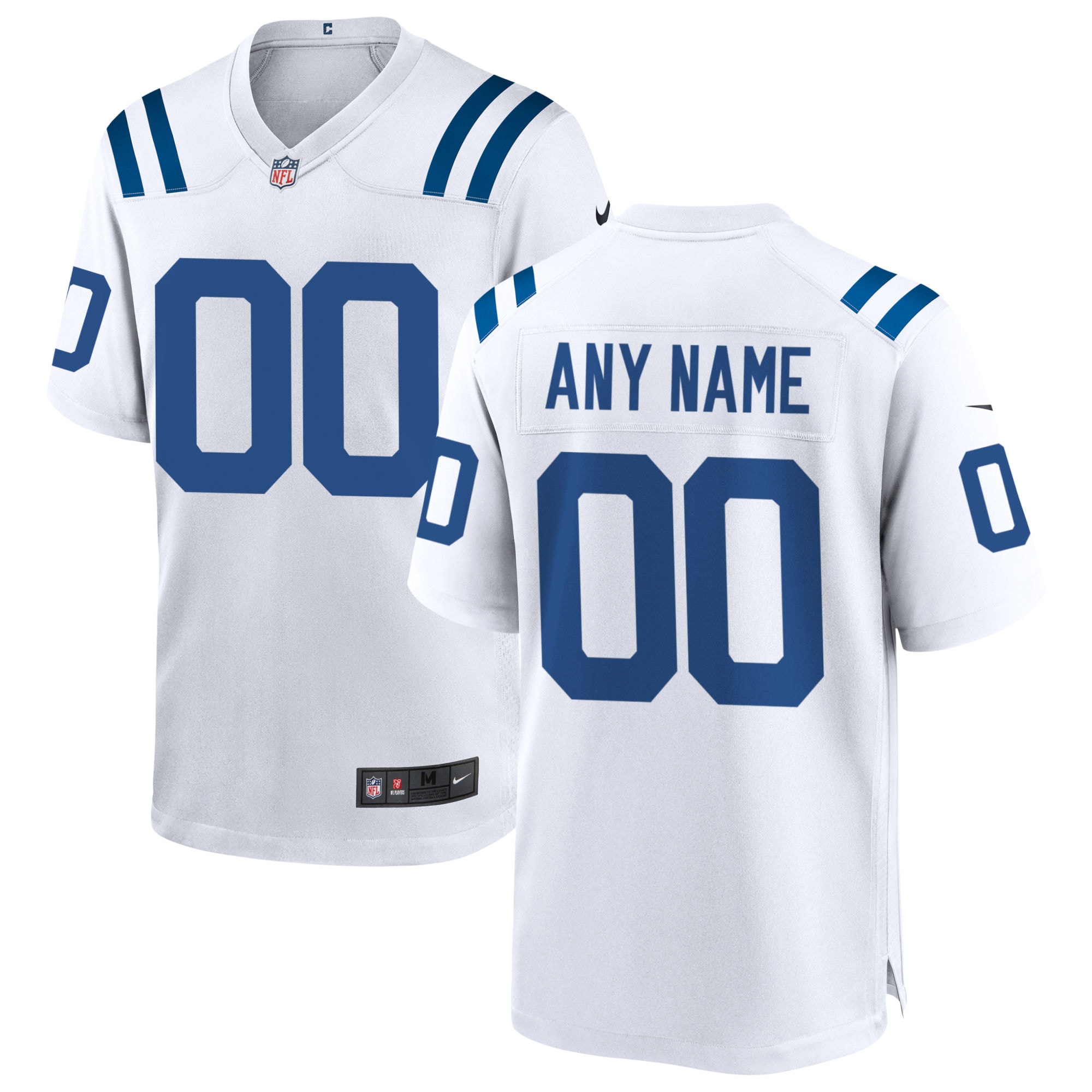 Men's Indianapolis Colts White Custom Game Jersey Js6637