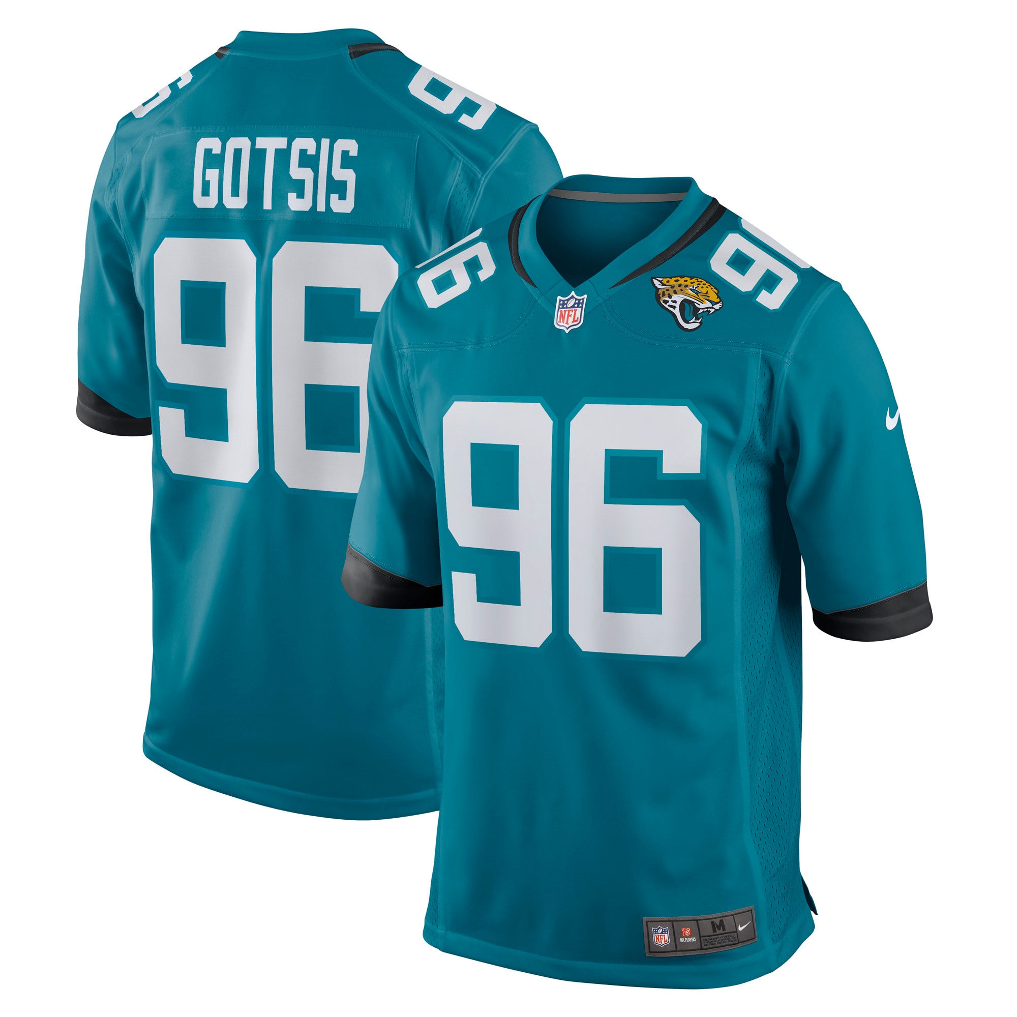 Men's Jacksonville Jaguars Adam Gotsis Teal Game Jersey Js2137