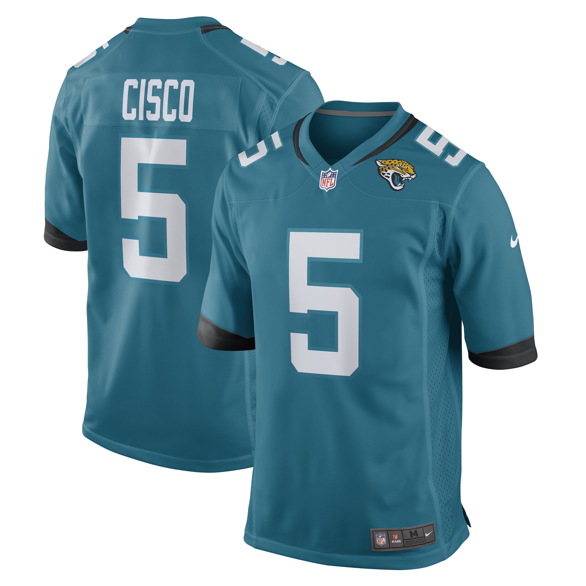 Men's Jacksonville Jaguars Andre Cisco Teal Game Player Jersey Js1137