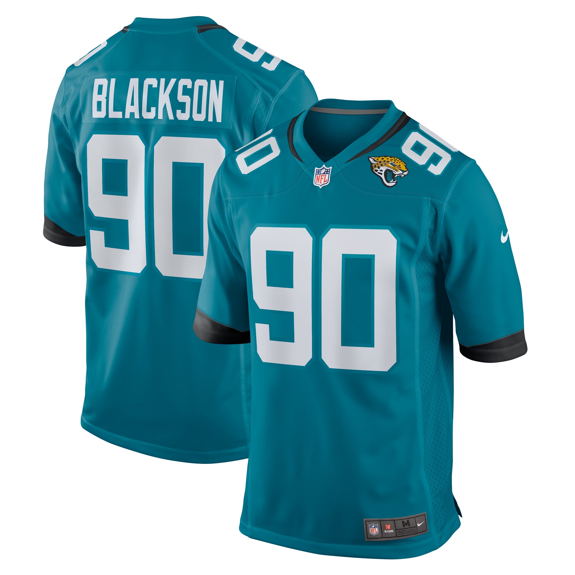 Men's Jacksonville Jaguars Angelo Blackson Teal Team Game Jersey Js7676