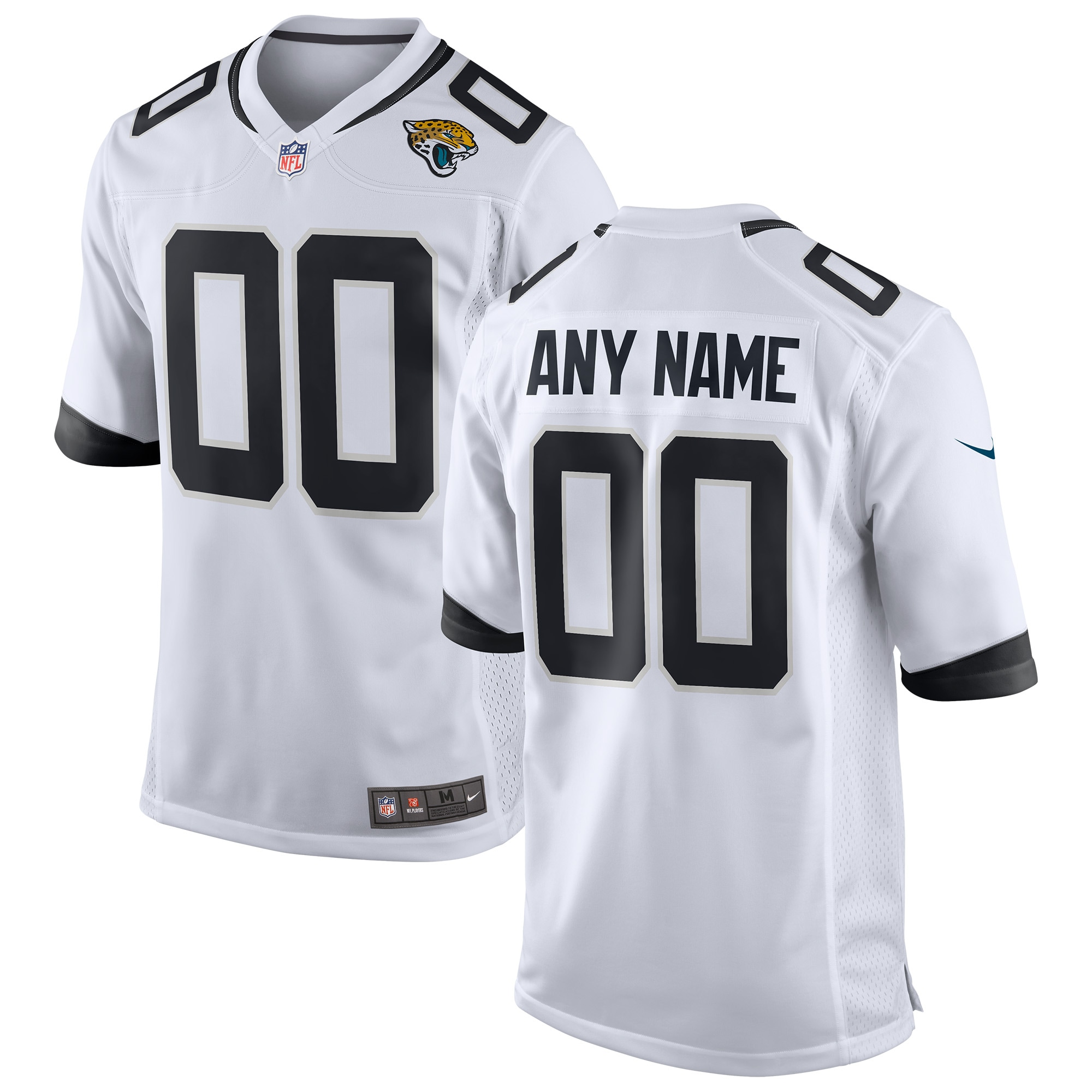 Men's Jacksonville Jaguars White Custom Game Jersey Js5386