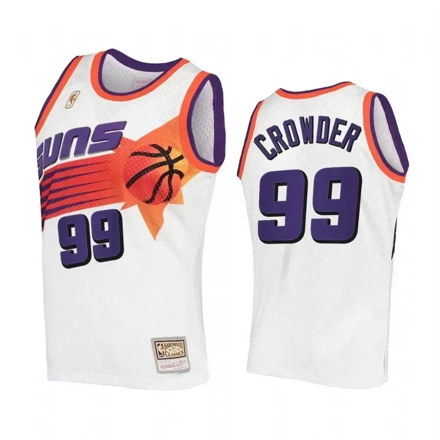 Men's Jae Crowder 99 Phoenix Suns Hardwood Classics Jersey White