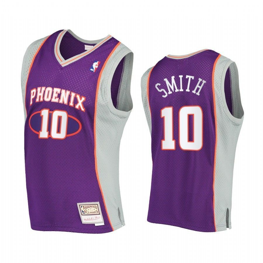Men's Jalen Smith 10 Phoenix Suns Hardwood Classics Jersey Purple