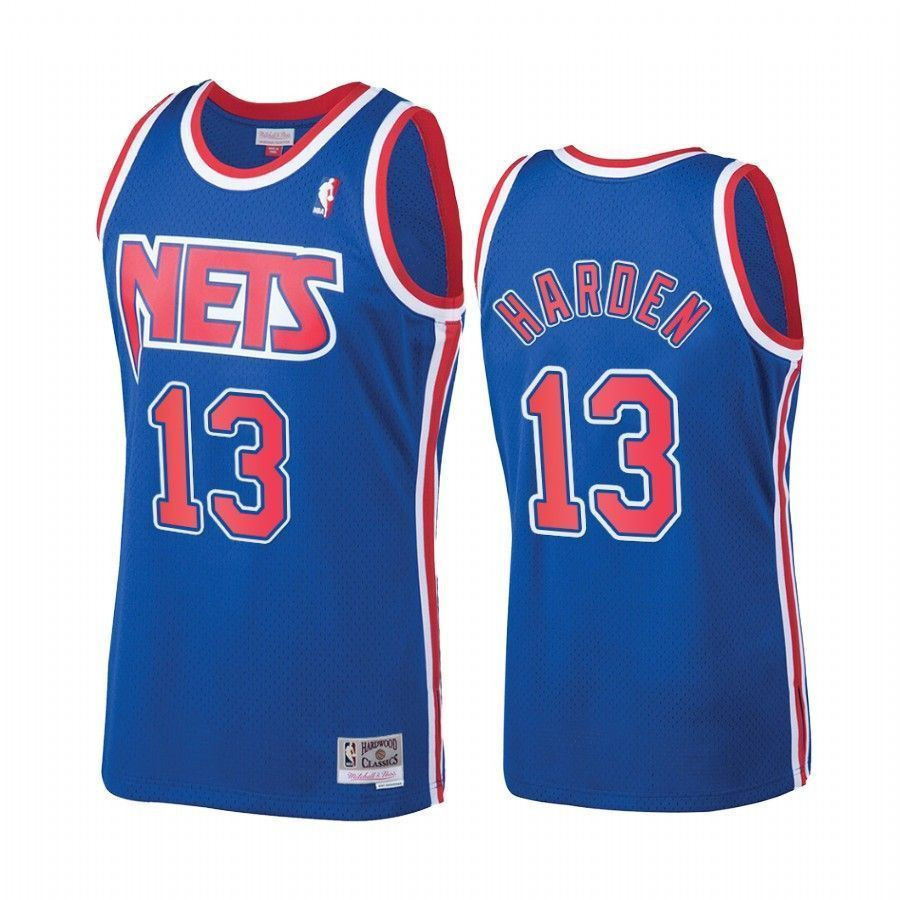 Men's James Harden 13 Brooklyn Nets Blue Hardwood Classics Jersey
